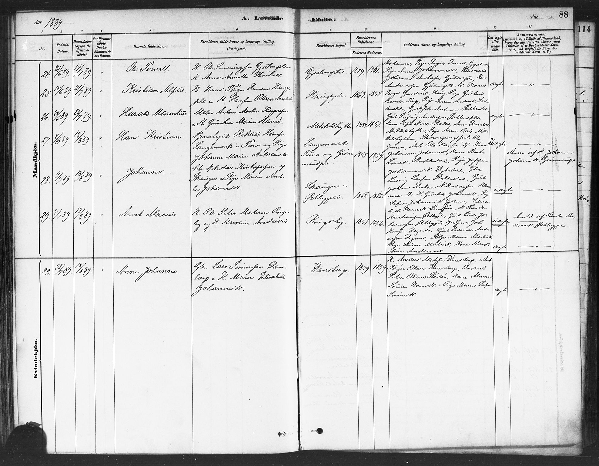 Rakkestad prestekontor Kirkebøker, AV/SAO-A-2008/F/Fa/L0012: Parish register (official) no. I 12, 1878-1893, p. 88
