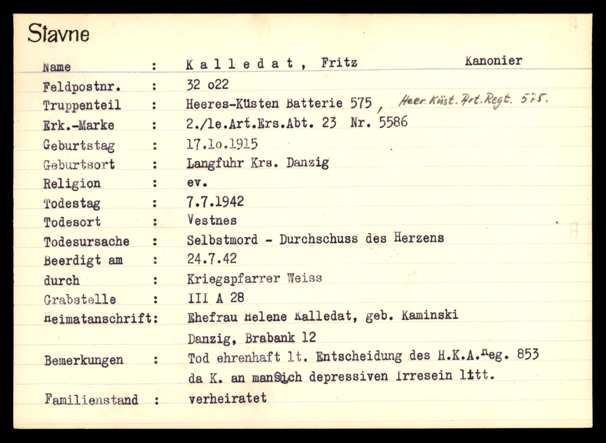 Distriktskontoret for krigsgraver, AV/SAT-A-5030/E/L0003: Kasett/kartotek over tysk Krigskirkegård Stavne, 1945, p. 647