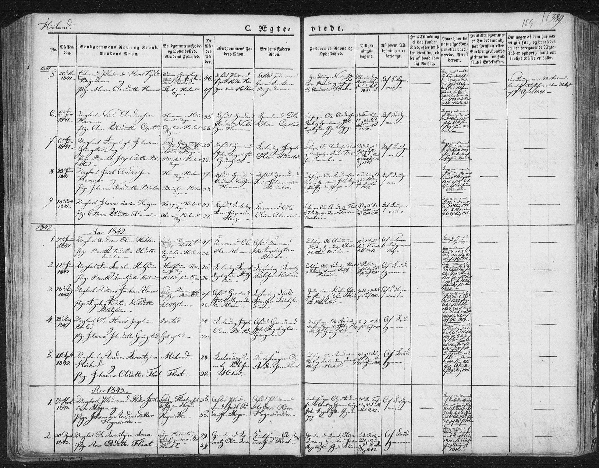 Ministerialprotokoller, klokkerbøker og fødselsregistre - Nord-Trøndelag, SAT/A-1458/758/L0513: Parish register (official) no. 758A02 /2, 1839-1868, p. 159