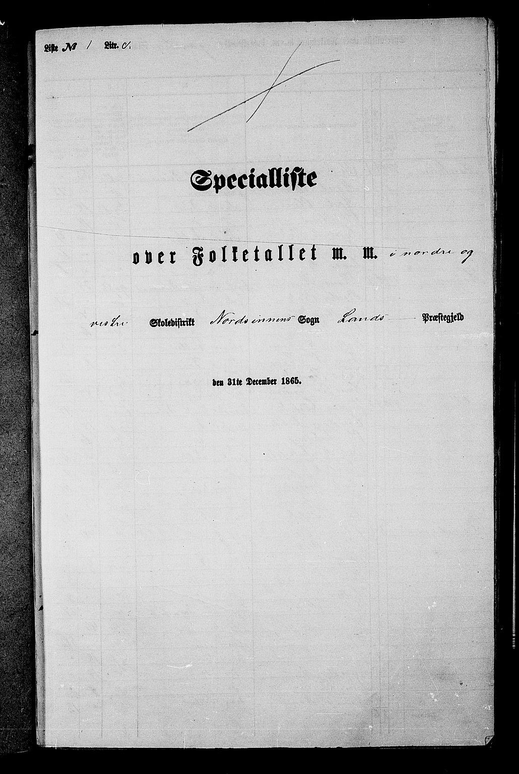 RA, 1865 census for Land, 1865, p. 41