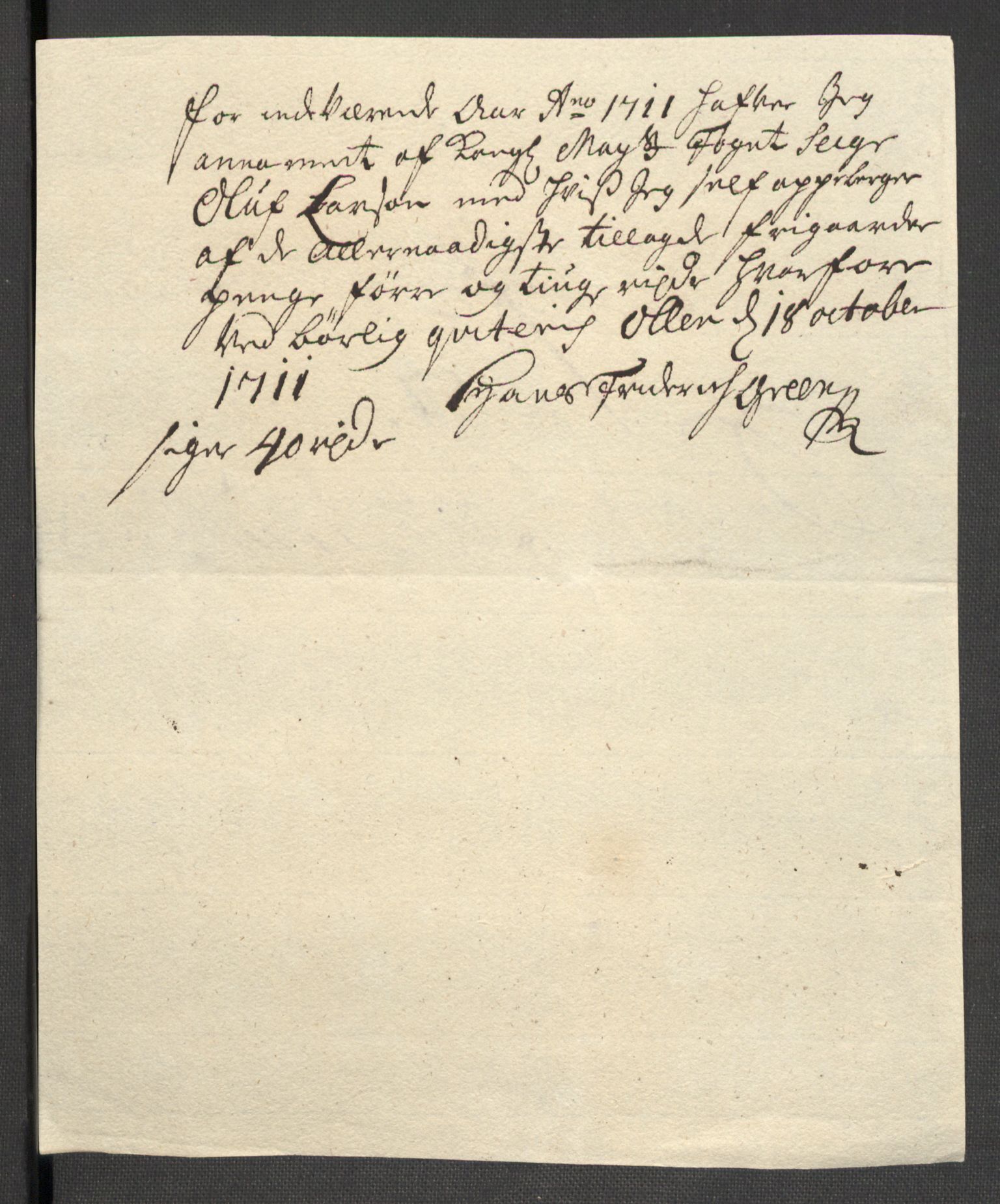 Rentekammeret inntil 1814, Reviderte regnskaper, Fogderegnskap, AV/RA-EA-4092/R48/L2987: Fogderegnskap Sunnhordland og Hardanger, 1711, p. 316