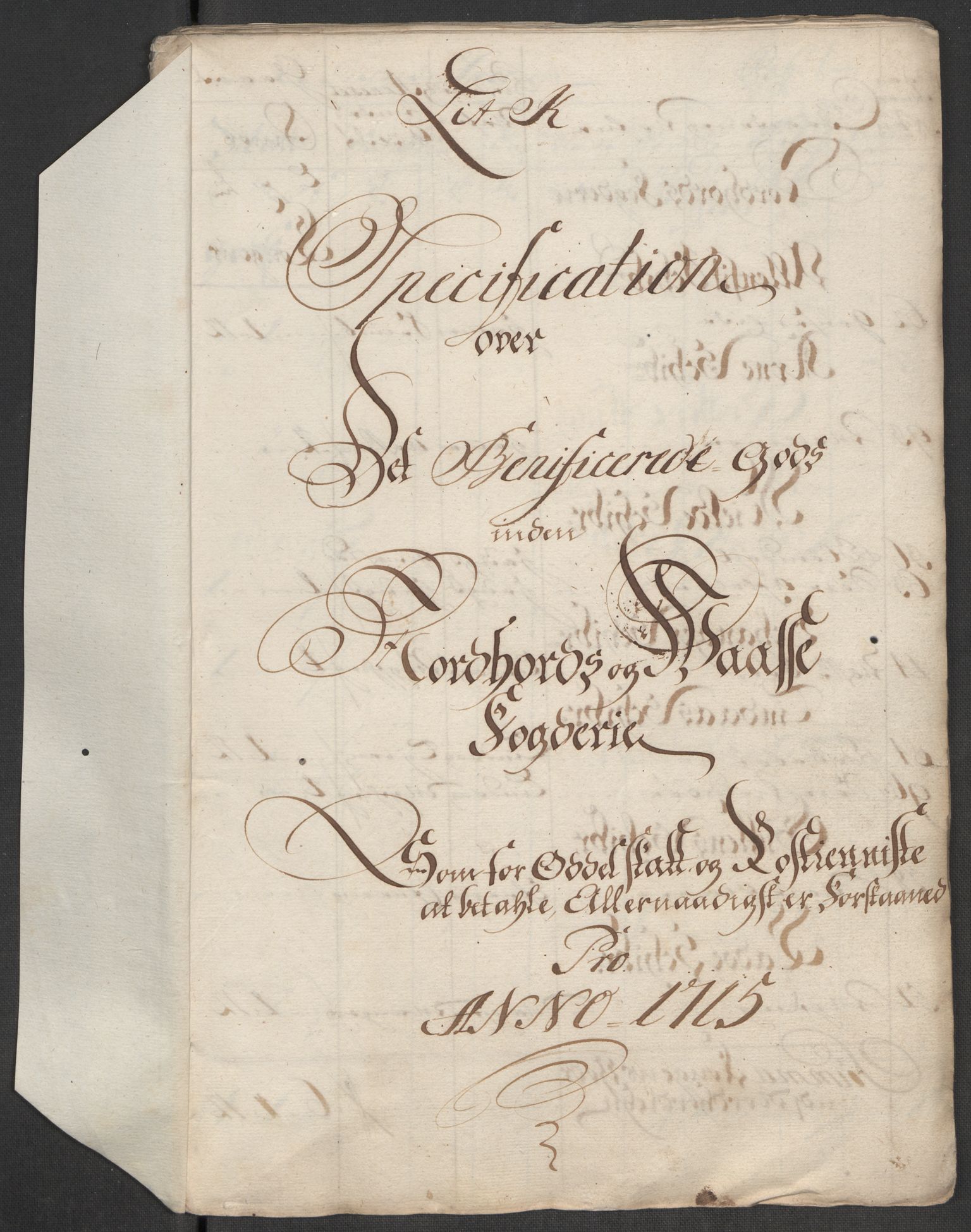 Rentekammeret inntil 1814, Reviderte regnskaper, Fogderegnskap, RA/EA-4092/R51/L3198: Fogderegnskap Nordhordland og Voss, 1715, p. 201