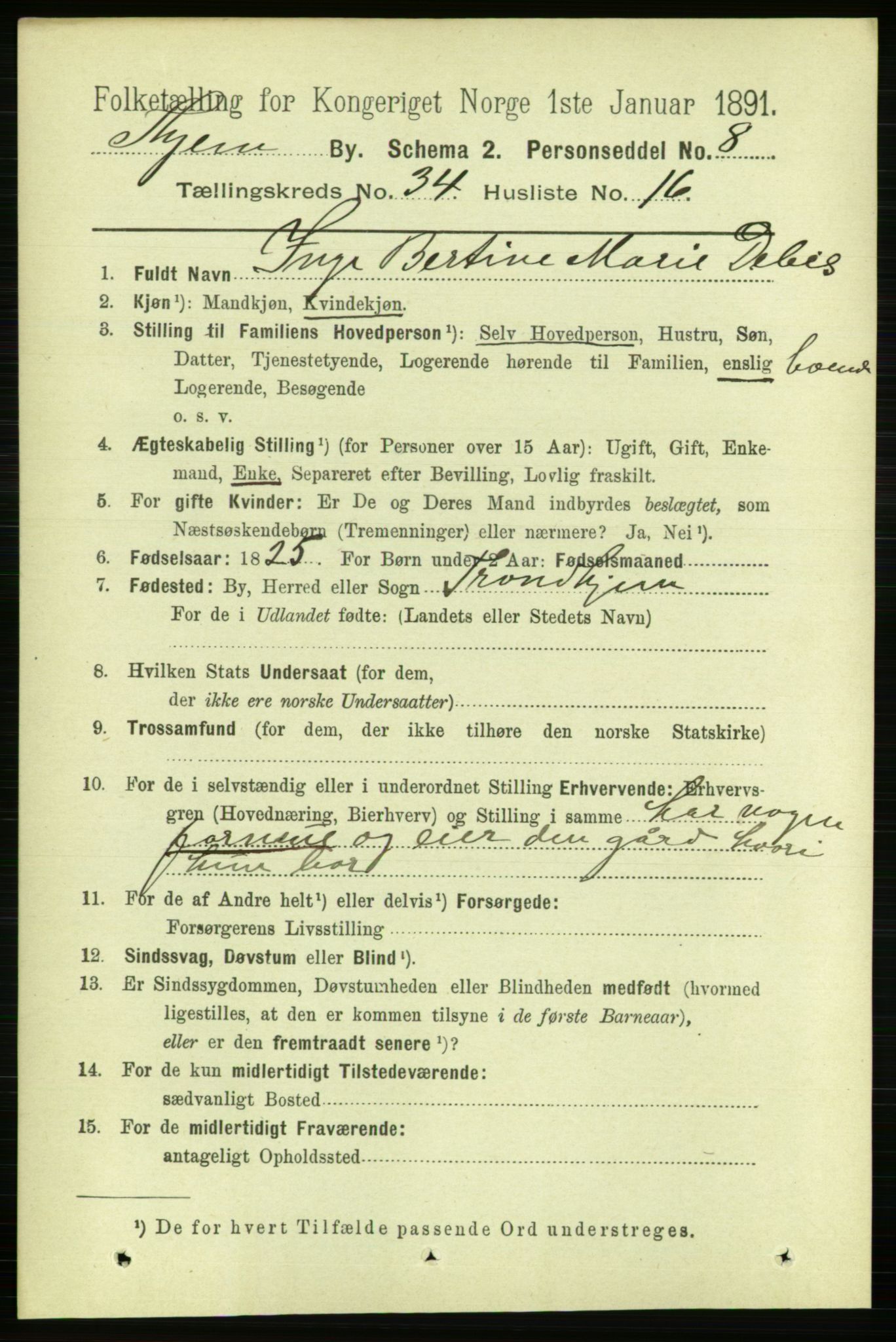 RA, 1891 census for 1601 Trondheim, 1891, p. 25842