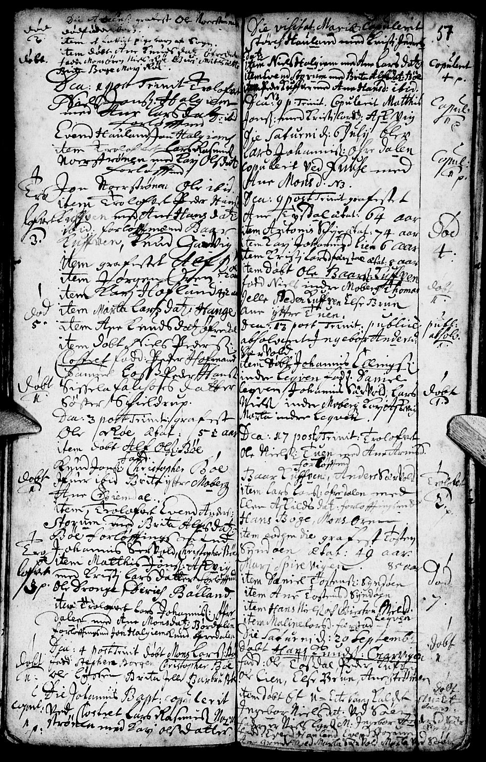 Os sokneprestembete, SAB/A-99929: Parish register (official) no. A 1, 1669-1722, p. 57