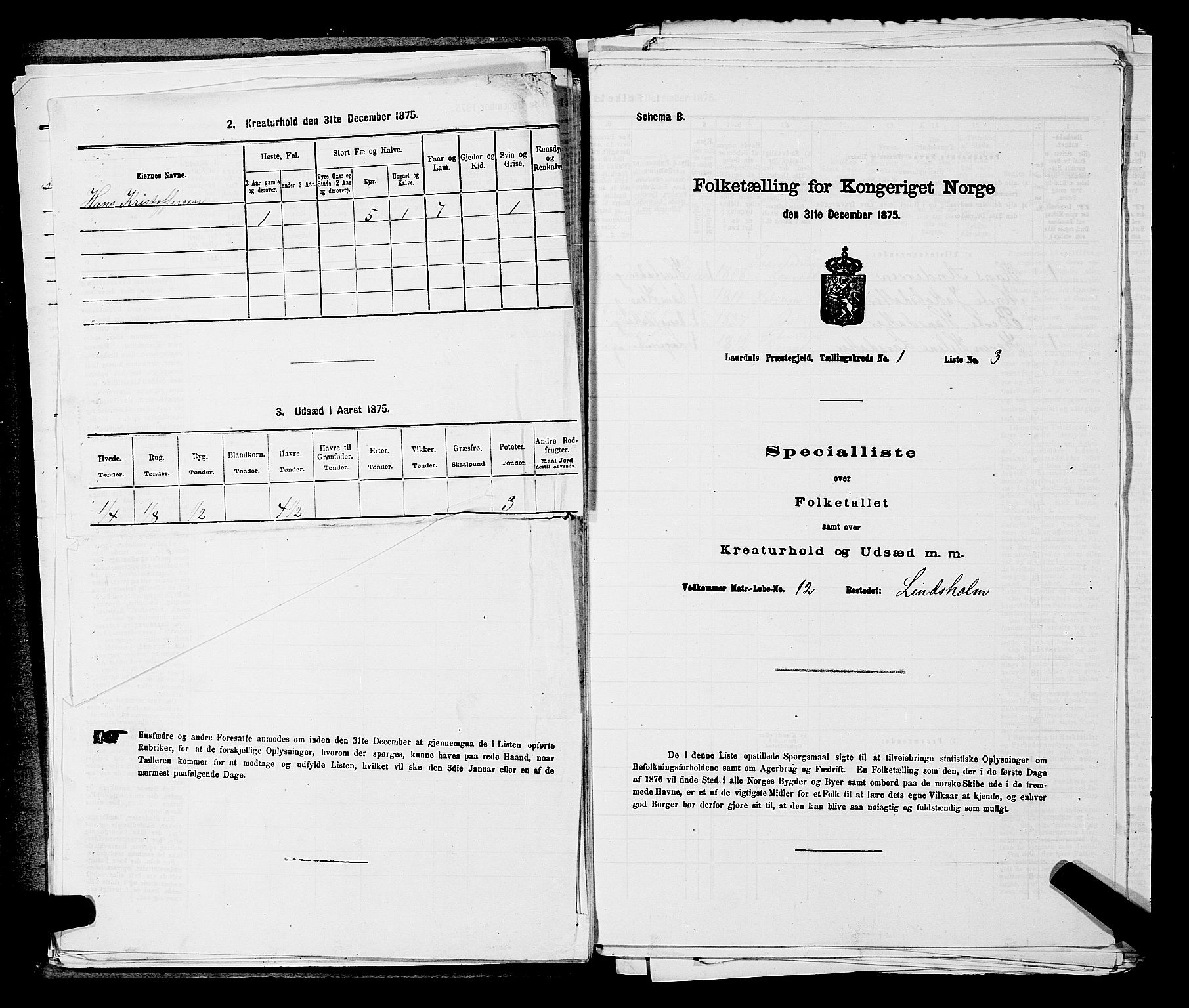 SAKO, 1875 census for 0728P Lardal, 1875, p. 88