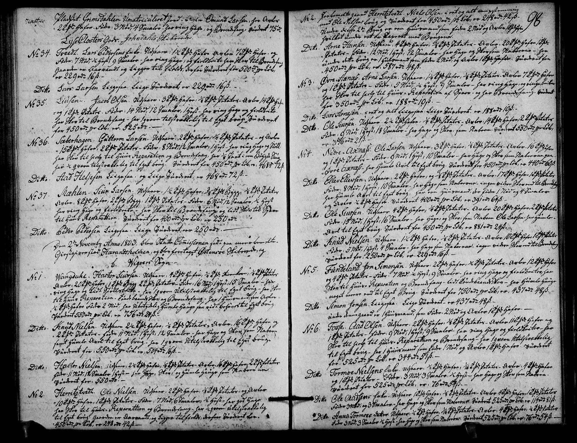 Rentekammeret inntil 1814, Realistisk ordnet avdeling, AV/RA-EA-4070/N/Ne/Nea/L0106: Sunnhordland og Hardanger fogderi. Deliberasjonsprotokoll, 1803, p. 105
