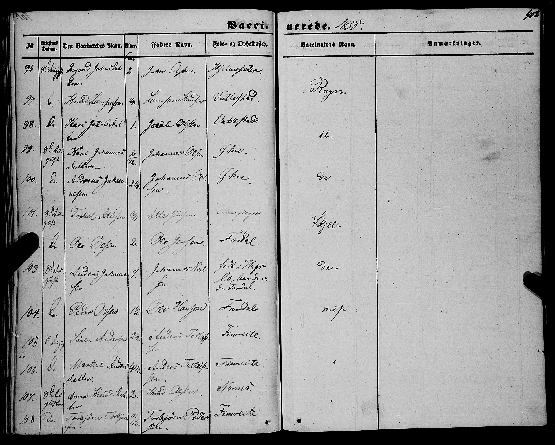 Sogndal sokneprestembete, AV/SAB-A-81301/H/Haa/Haaa/L0012II: Parish register (official) no. A 12II, 1847-1877, p. 402