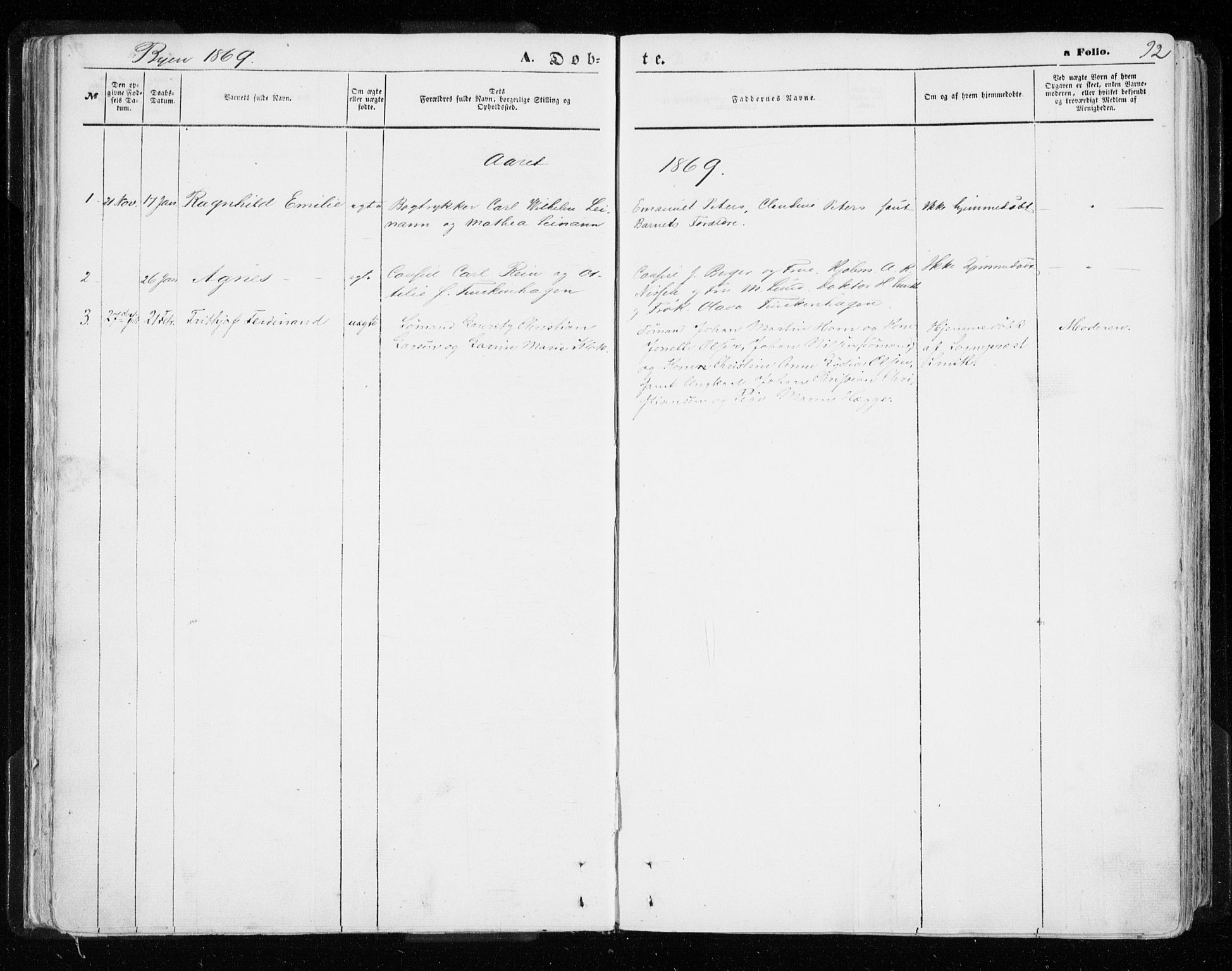 Hammerfest sokneprestkontor, AV/SATØ-S-1347/H/Ha/L0005.kirke: Parish register (official) no. 5, 1857-1869, p. 92