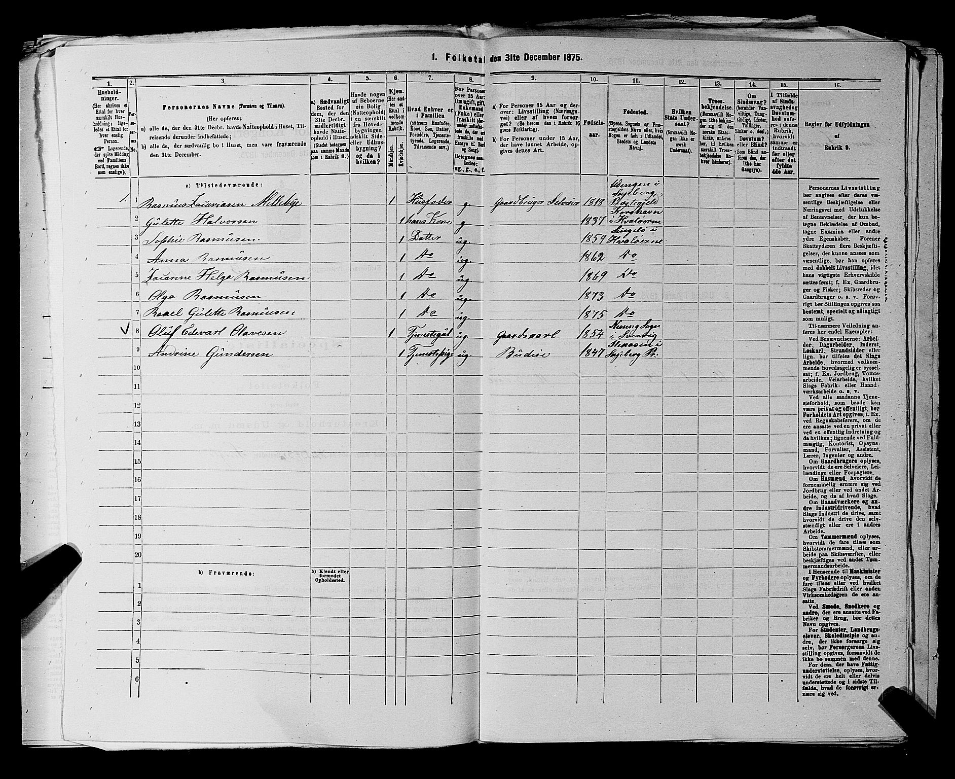 RA, 1875 census for 0111P Hvaler, 1875, p. 552