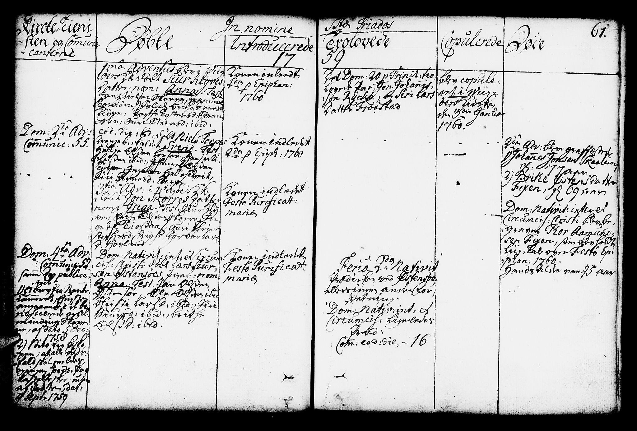 Kvam sokneprestembete, AV/SAB-A-76201/H/Haa: Parish register (official) no. A 4, 1743-1795, p. 61