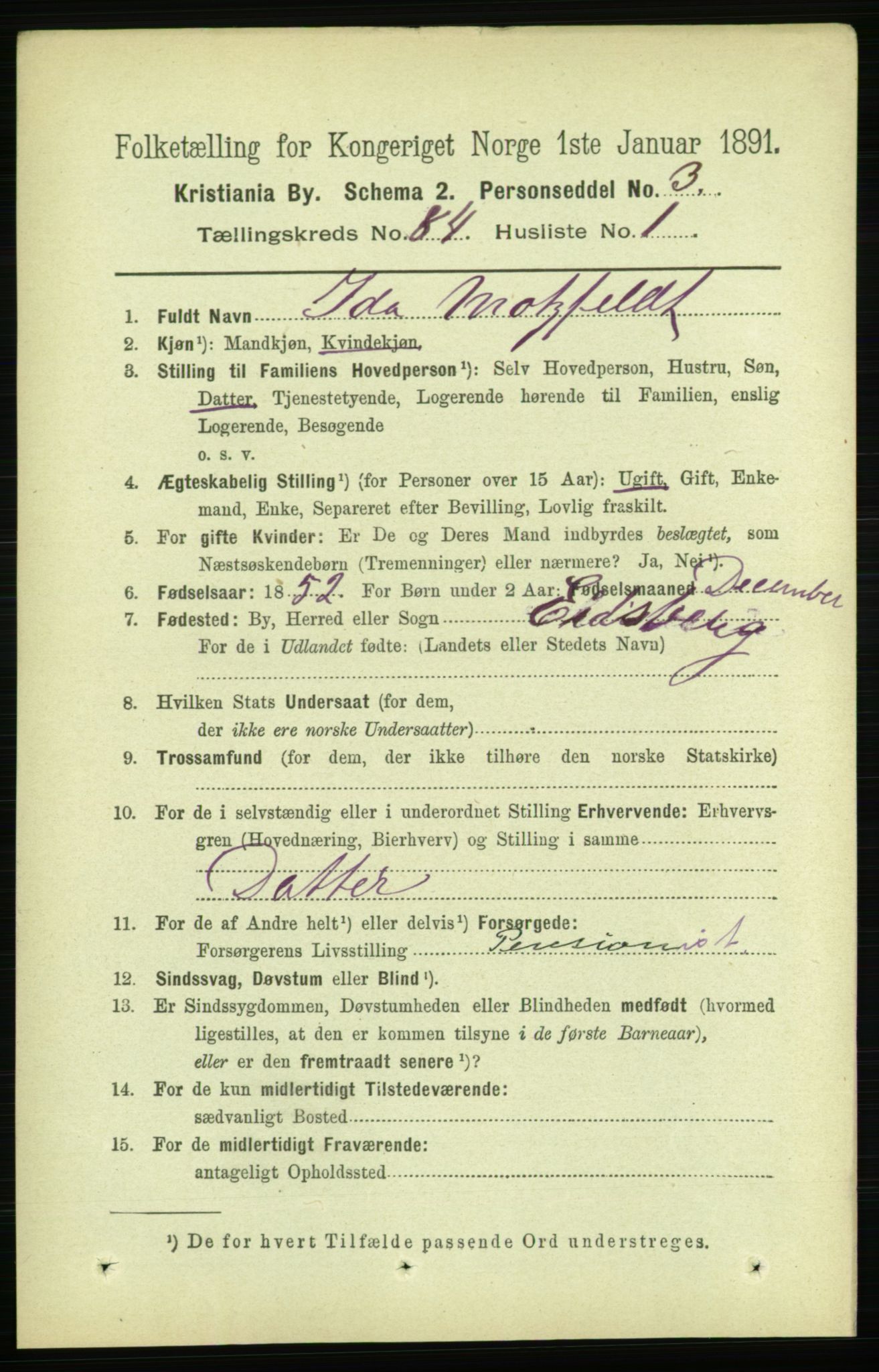 RA, 1891 census for 0301 Kristiania, 1891, p. 42472