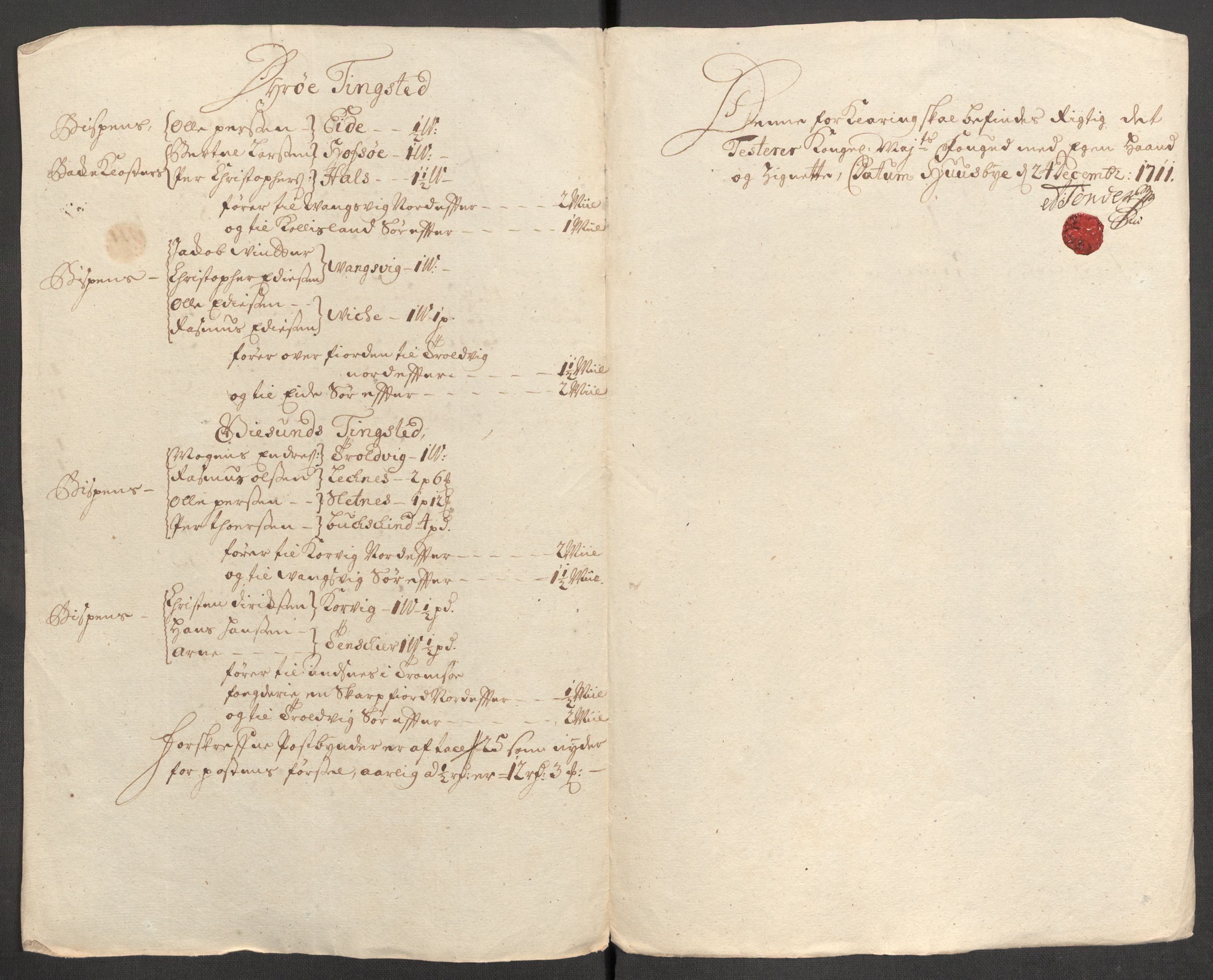 Rentekammeret inntil 1814, Reviderte regnskaper, Fogderegnskap, RA/EA-4092/R68/L4758: Fogderegnskap Senja og Troms, 1711-1712, p. 288