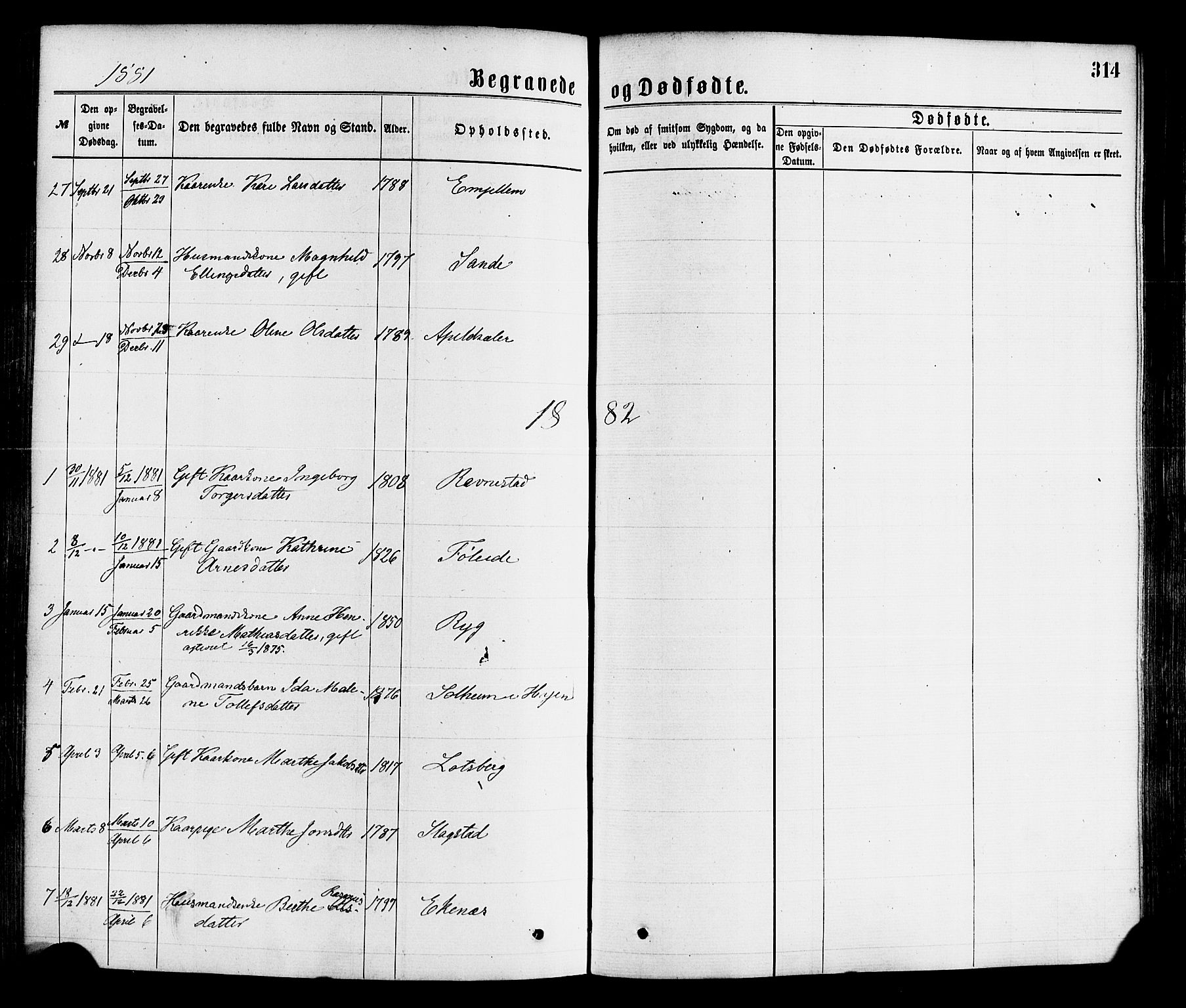 Gloppen sokneprestembete, AV/SAB-A-80101/H/Haa/Haaa/L0010: Parish register (official) no. A 10, 1871-1884, p. 314