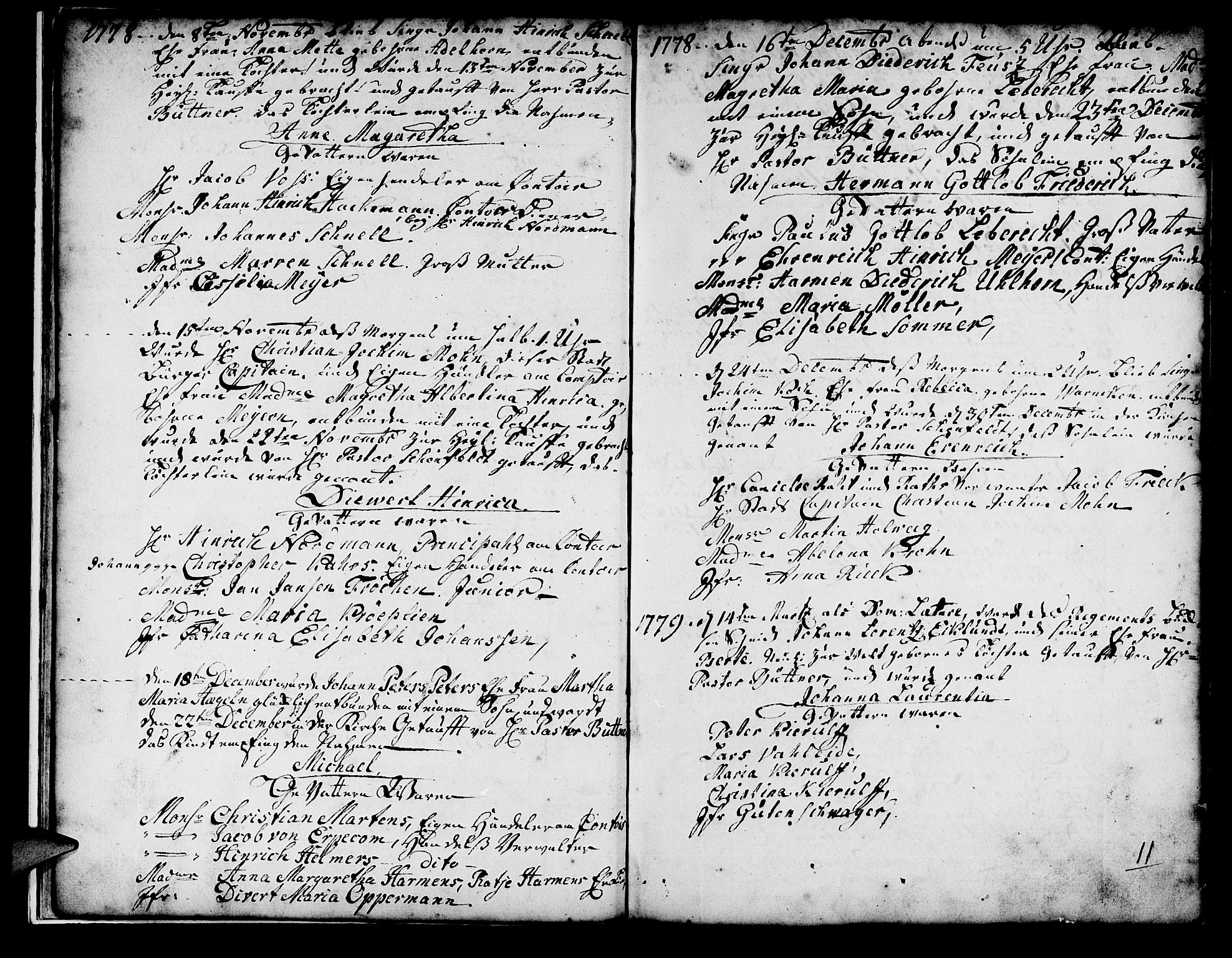 Mariakirken Sokneprestembete, SAB/A-76901/H/Haa/L0001: Parish register (official) no. A 1, 1740-1784, p. 11