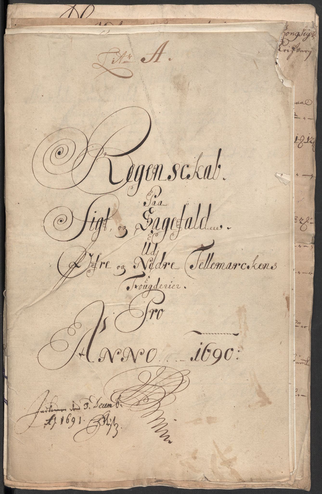 Rentekammeret inntil 1814, Reviderte regnskaper, Fogderegnskap, RA/EA-4092/R35/L2089: Fogderegnskap Øvre og Nedre Telemark, 1690-1692, p. 37
