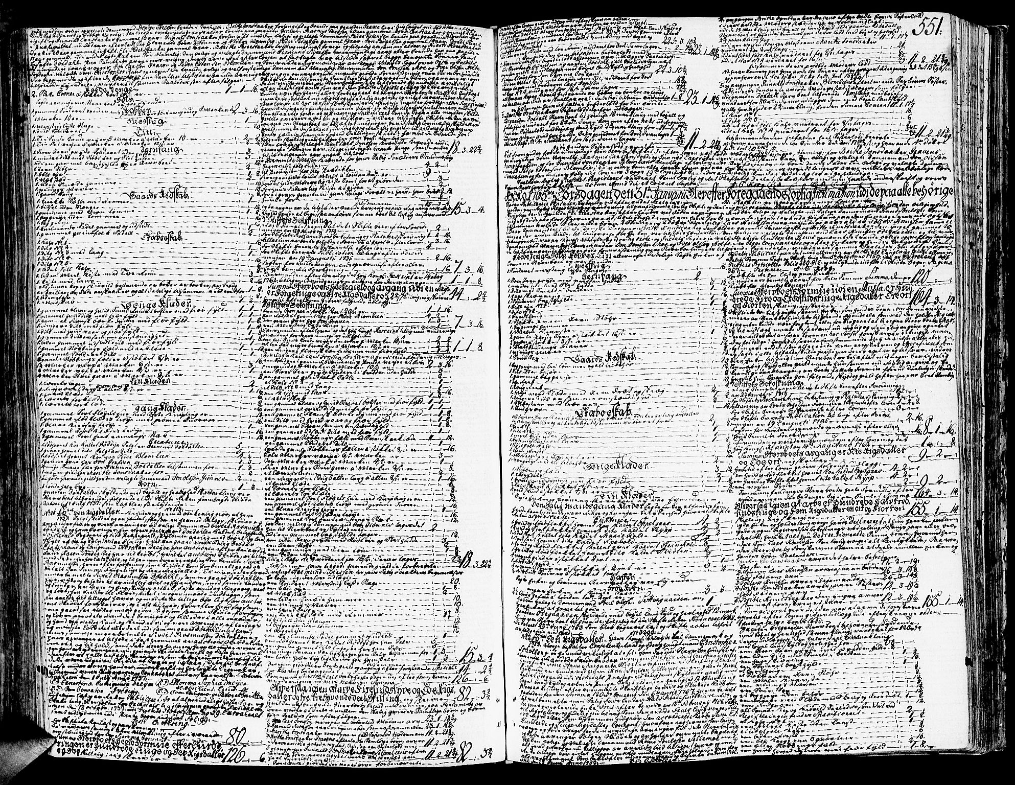Orkdal sorenskriveri, SAT/A-4169/1/3/3Aa/L0006: Skifteprotokoller, 1756-1766, p. 550b-551a