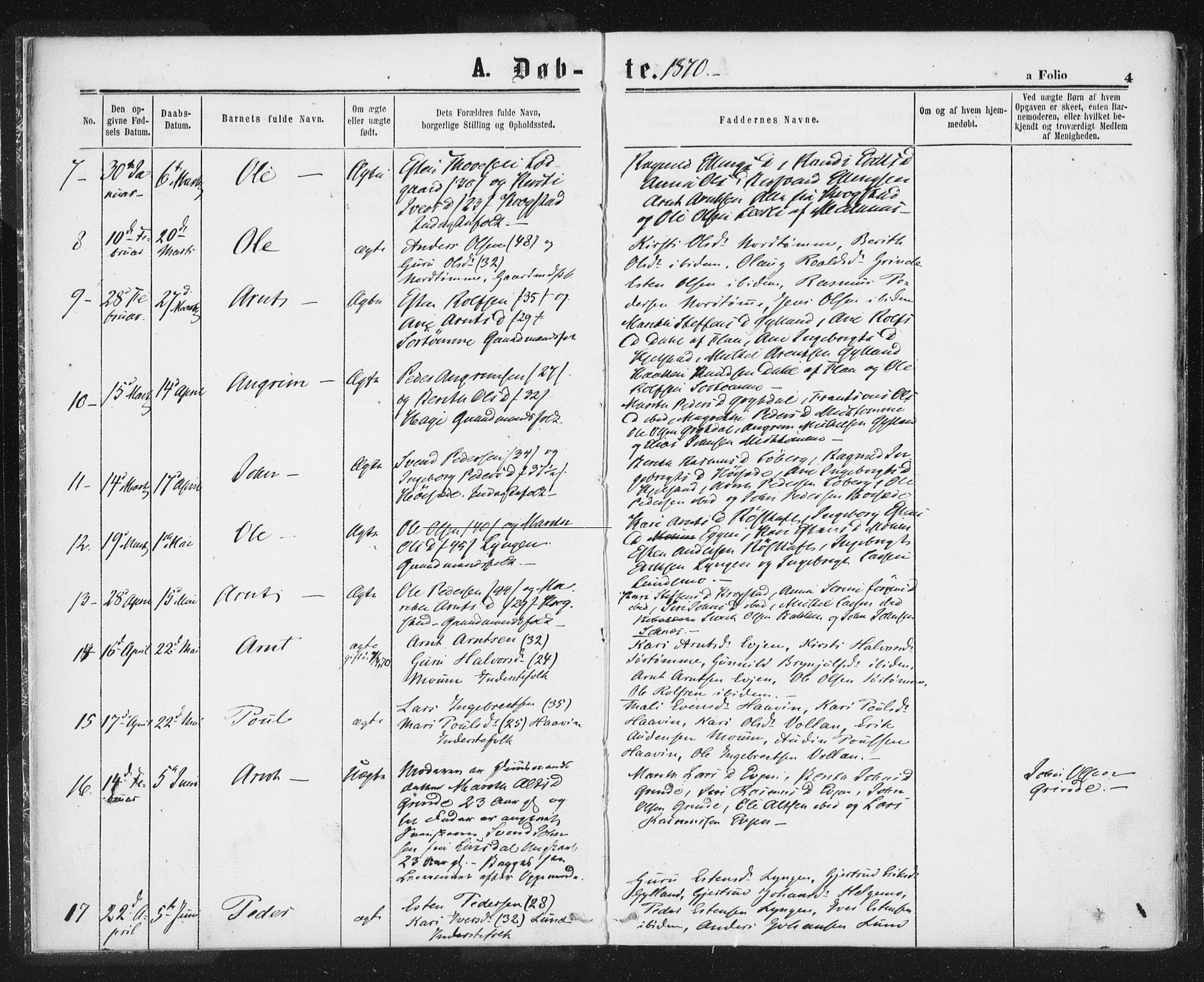 Ministerialprotokoller, klokkerbøker og fødselsregistre - Sør-Trøndelag, SAT/A-1456/692/L1104: Parish register (official) no. 692A04, 1862-1878, p. 4
