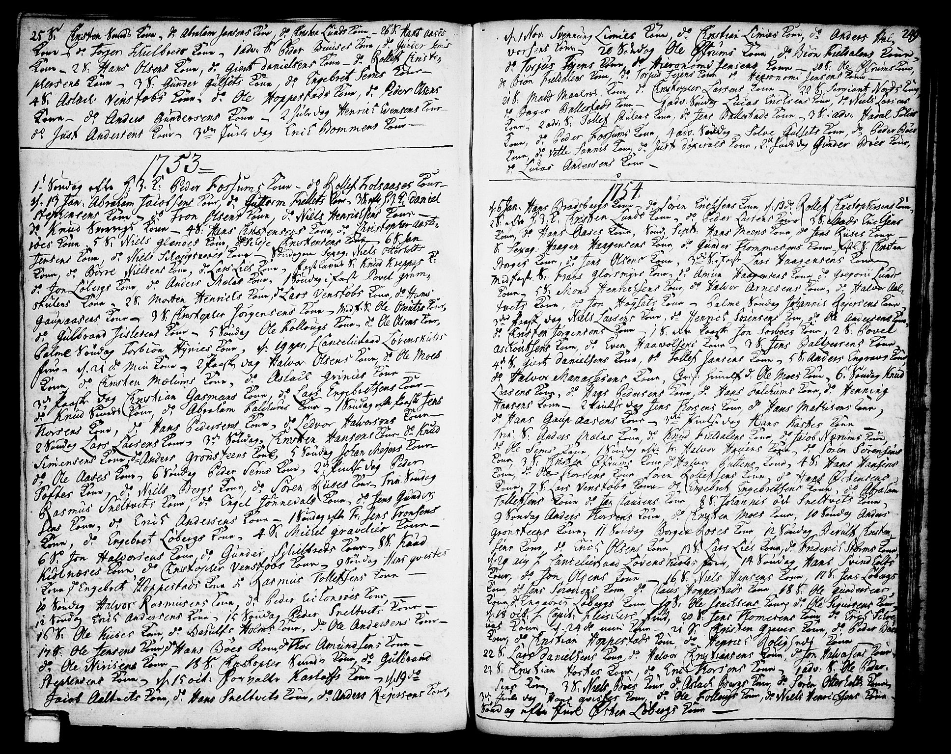 Gjerpen kirkebøker, SAKO/A-265/F/Fa/L0002: Parish register (official) no. I 2, 1747-1795, p. 249