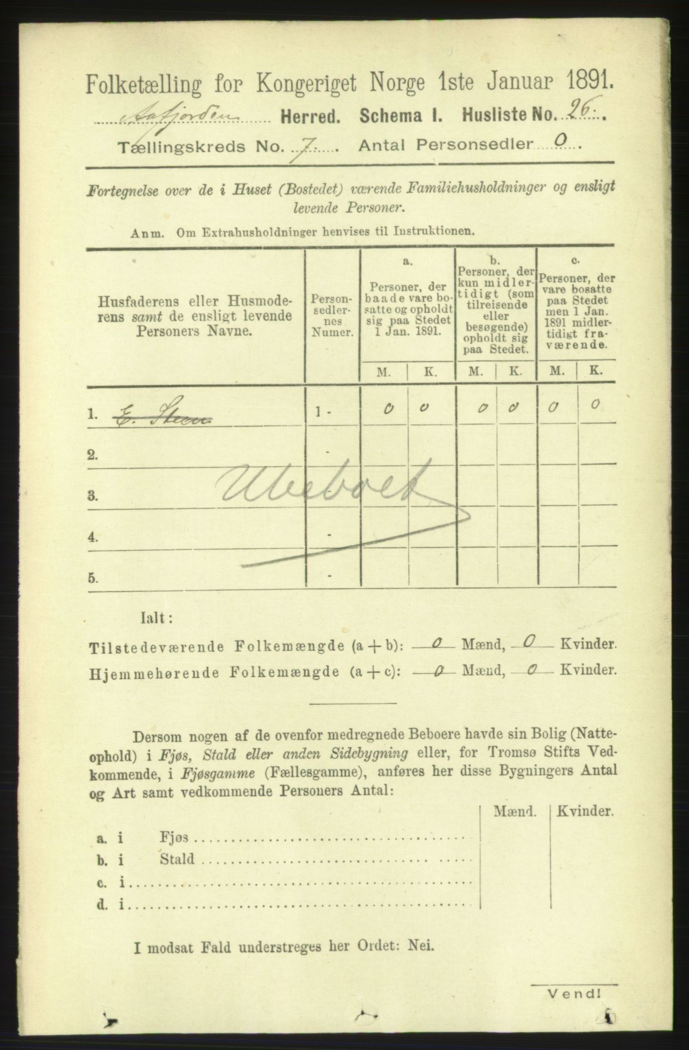 RA, 1891 census for 1630 Åfjord, 1891, p. 1702