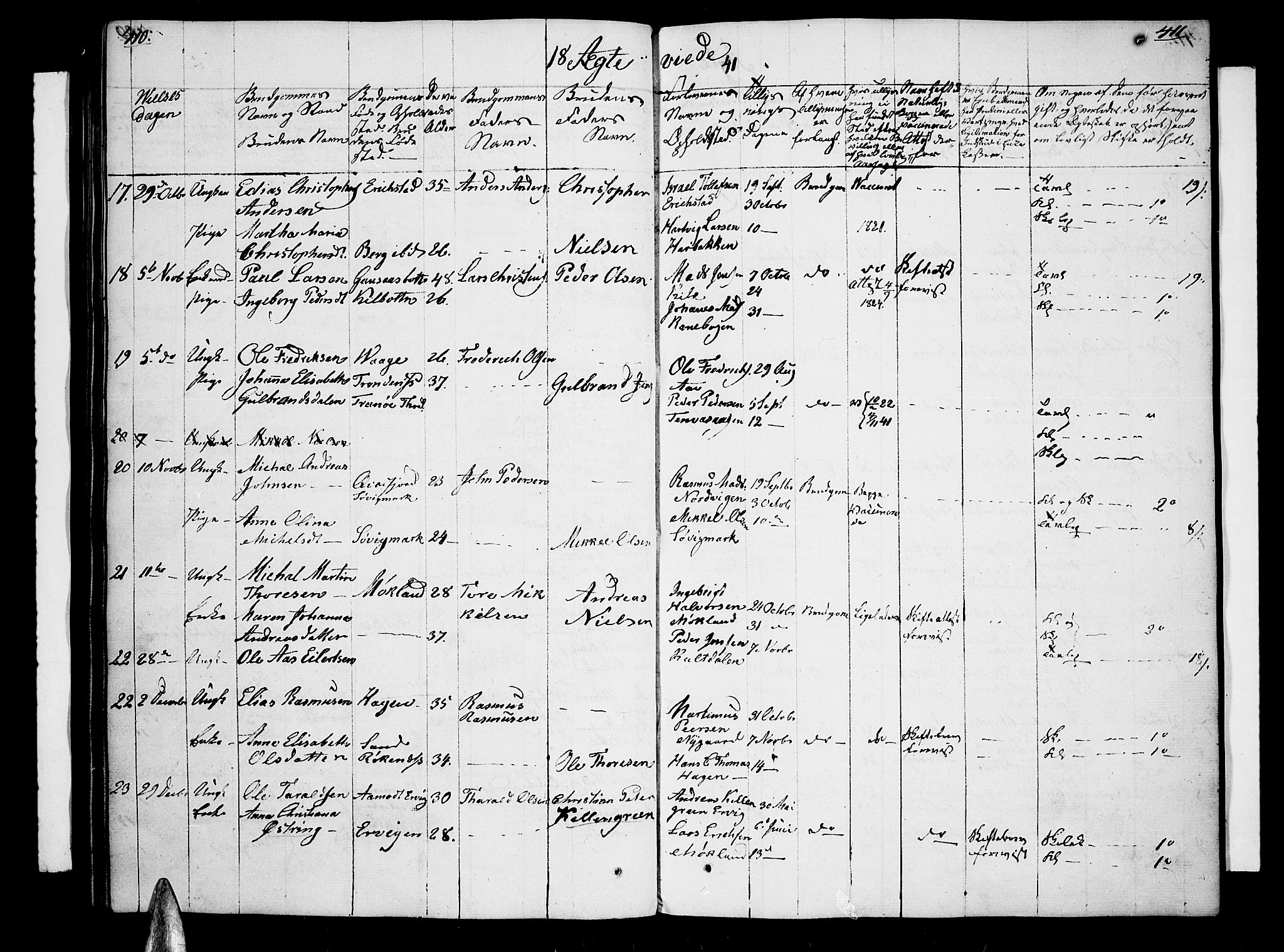 Trondenes sokneprestkontor, SATØ/S-1319/H/Hb/L0005klokker: Parish register (copy) no. 5, 1834-1845, p. 410-411