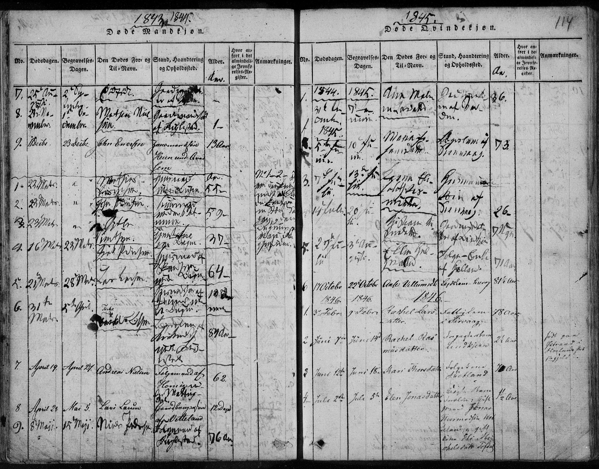 Eigersund sokneprestkontor, AV/SAST-A-101807/S08/L0008: Parish register (official) no. A 8, 1816-1847, p. 114