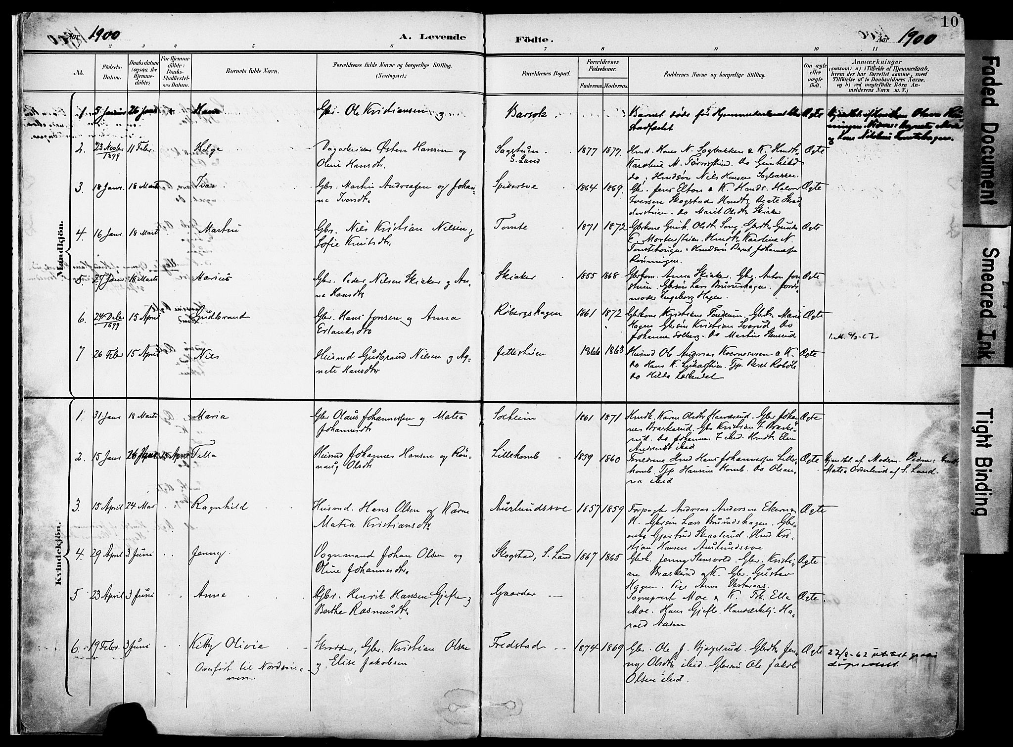 Nordre Land prestekontor, SAH/PREST-124/H/Ha/Haa/L0006: Parish register (official) no. 6, 1897-1914, p. 10