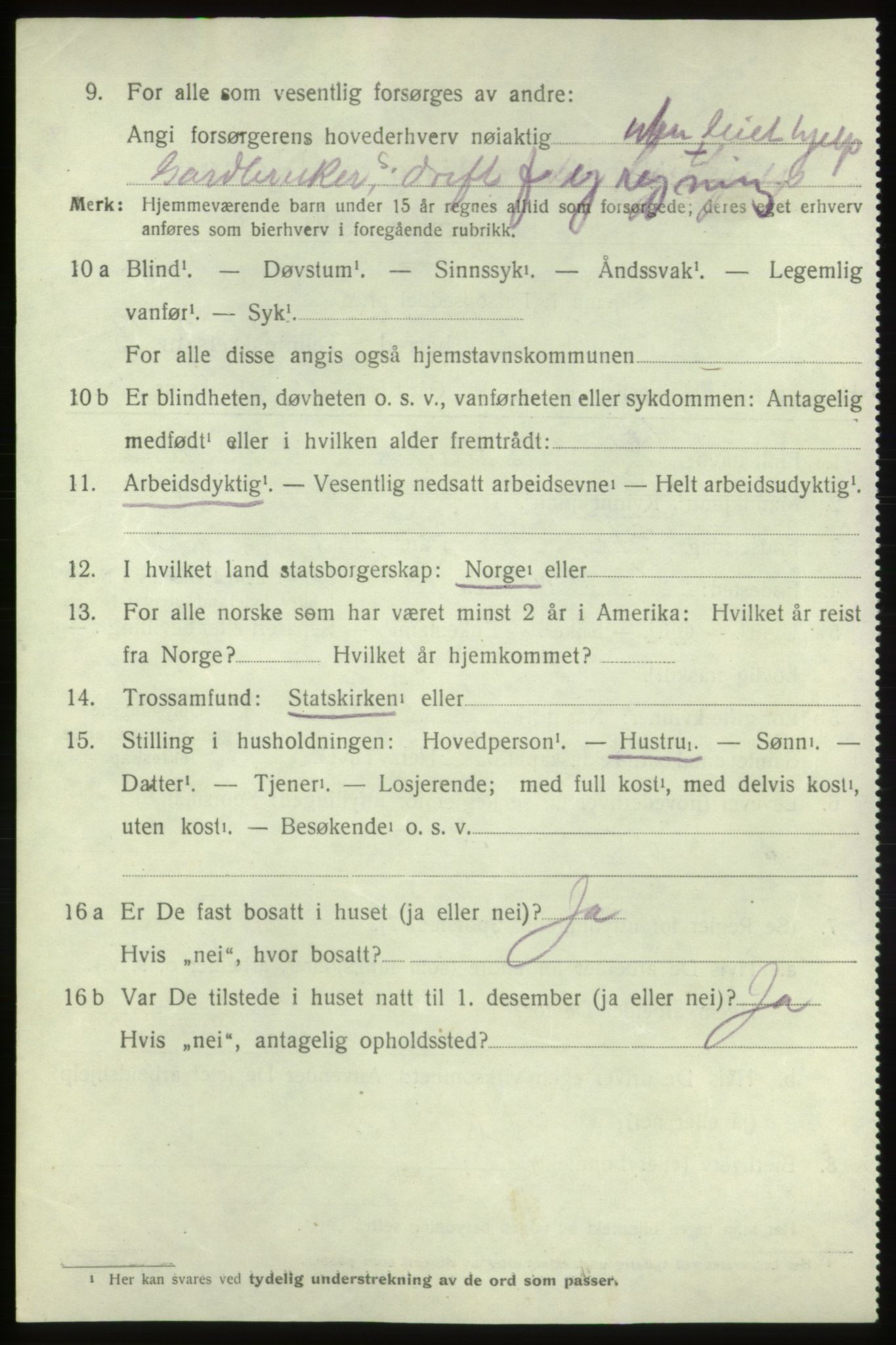 SAB, 1920 census for Sveio, 1920, p. 3741
