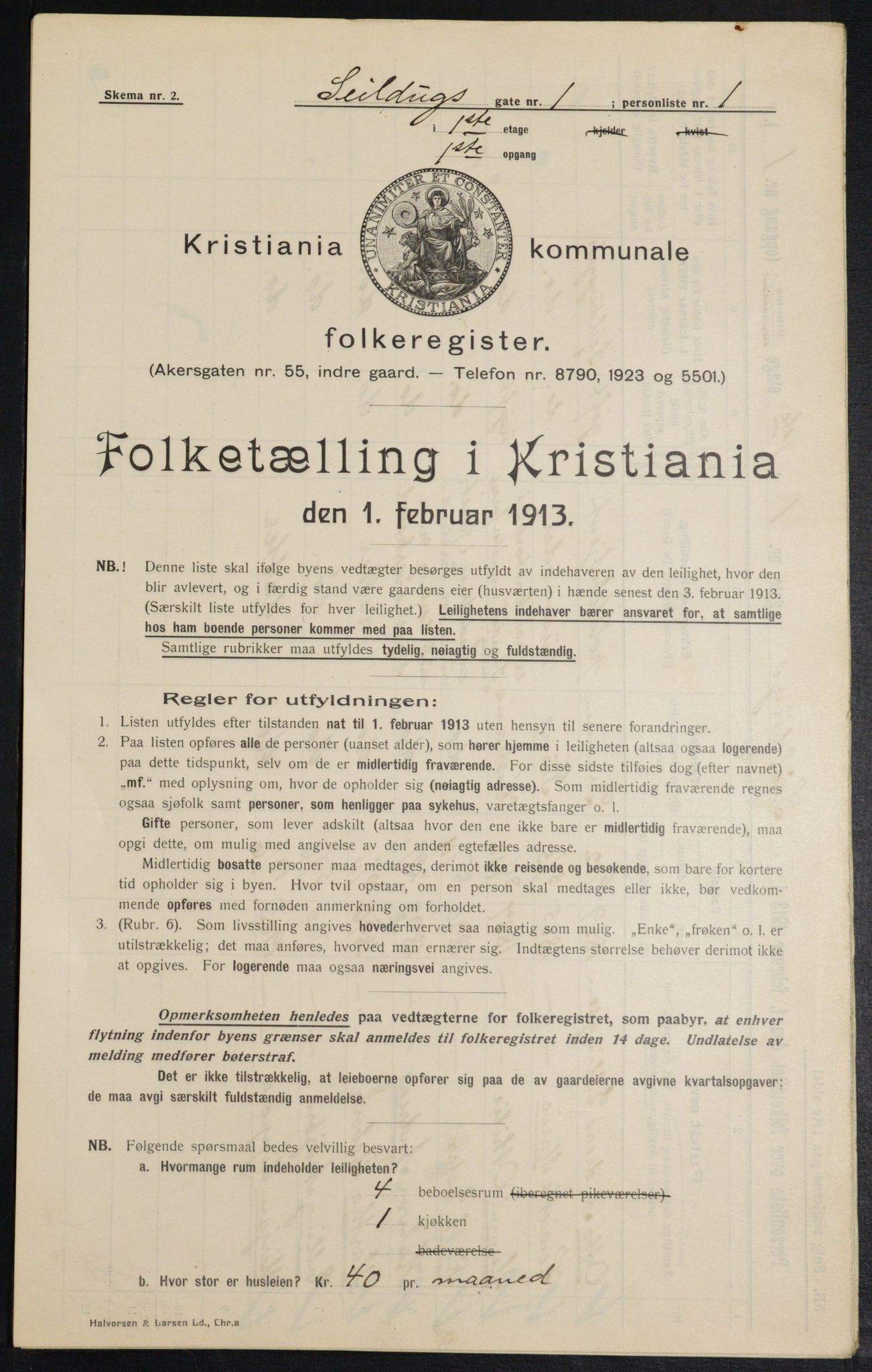 OBA, Municipal Census 1913 for Kristiania, 1913, p. 93800