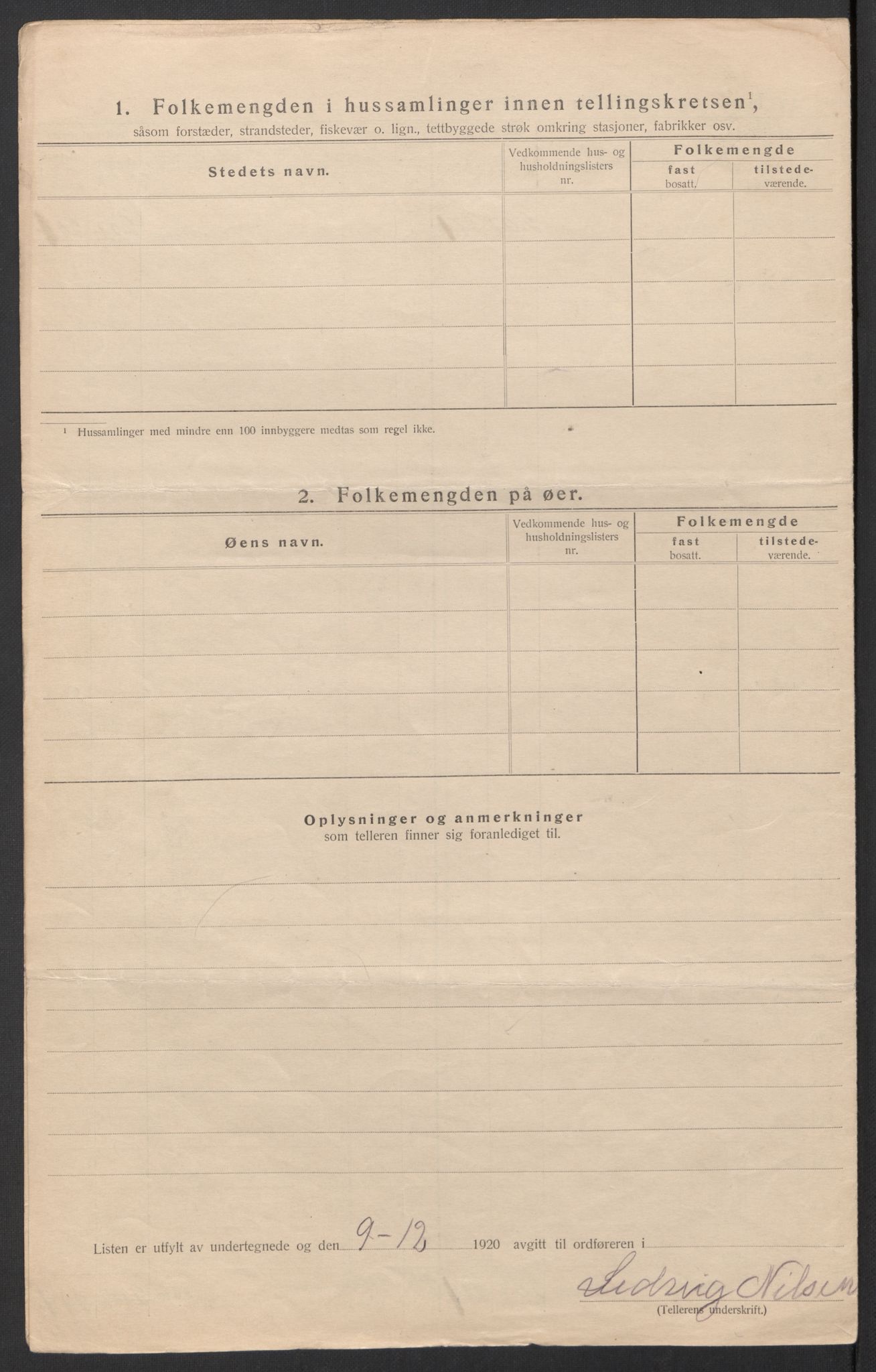 SAT, 1920 census for Hadsel, 1920, p. 19