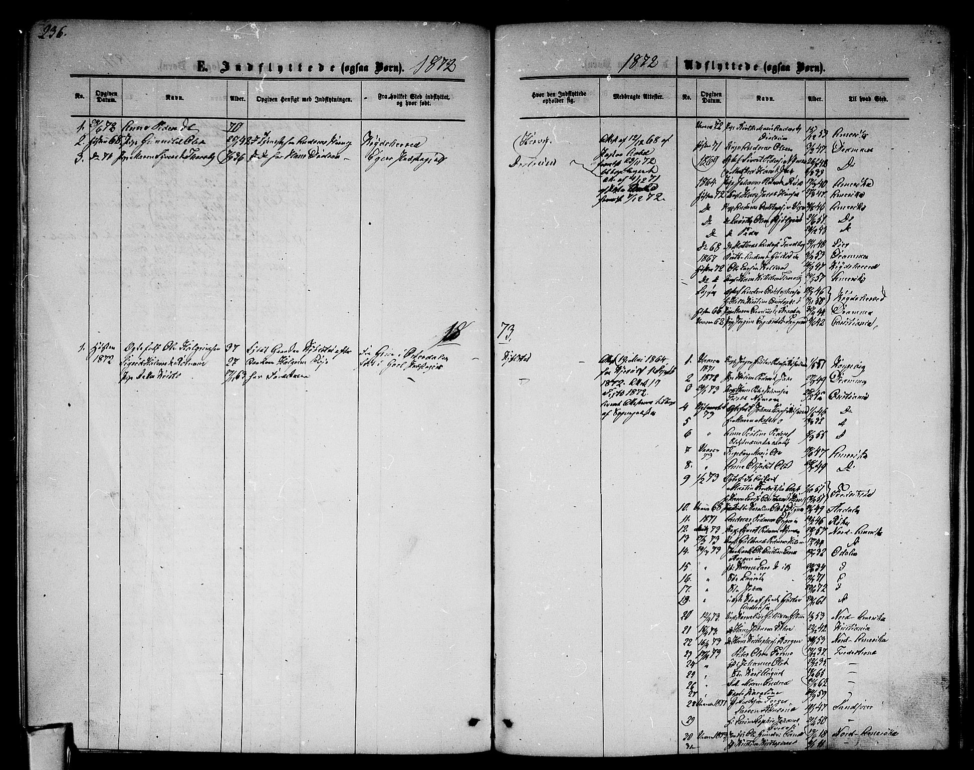 Modum kirkebøker, SAKO/A-234/G/Ga/L0007: Parish register (copy) no. I 7, 1869-1878, p. 236