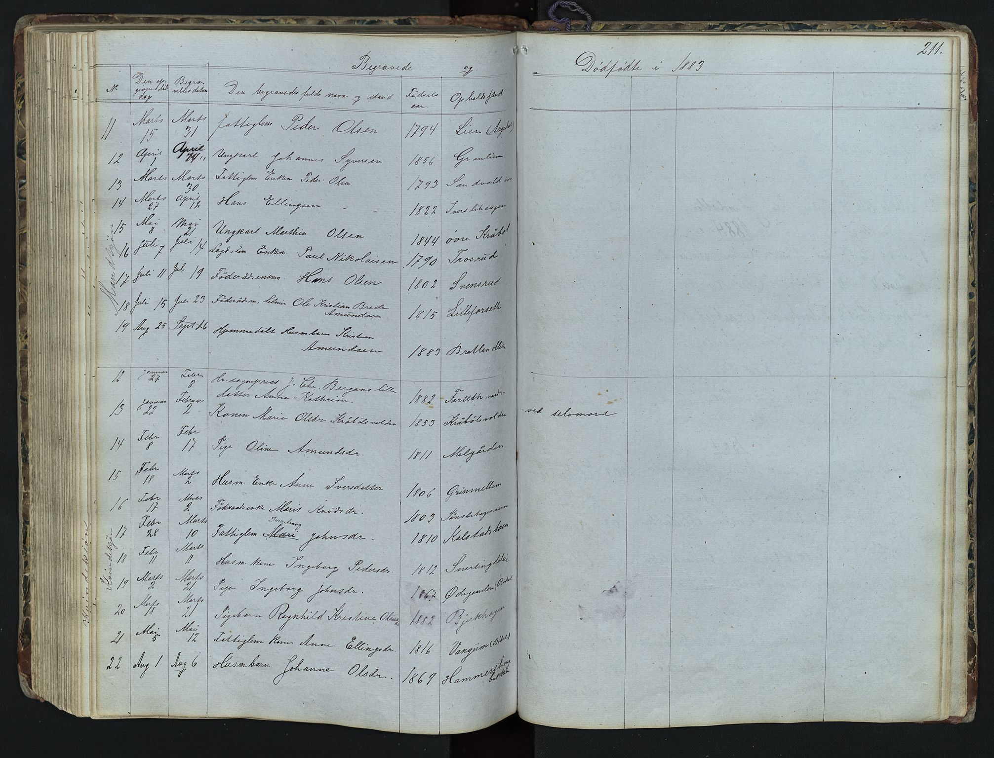 Vestre Gausdal prestekontor, AV/SAH-PREST-094/H/Ha/Hab/L0001: Parish register (copy) no. 1, 1867-1895, p. 211