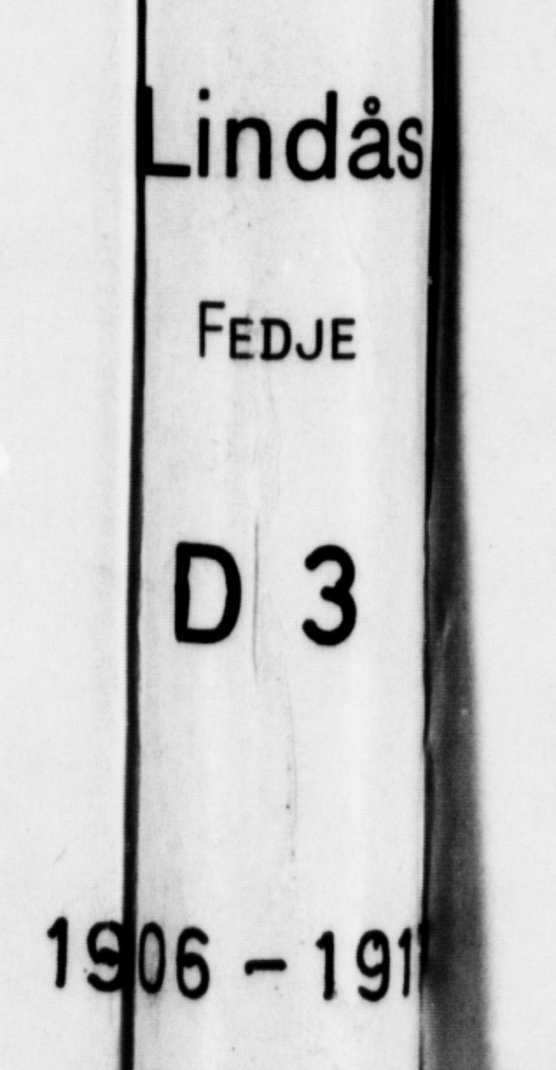 Lindås Sokneprestembete, AV/SAB-A-76701/H/Hab/Habd/L0003: Parish register (copy) no. D 3, 1906-1917