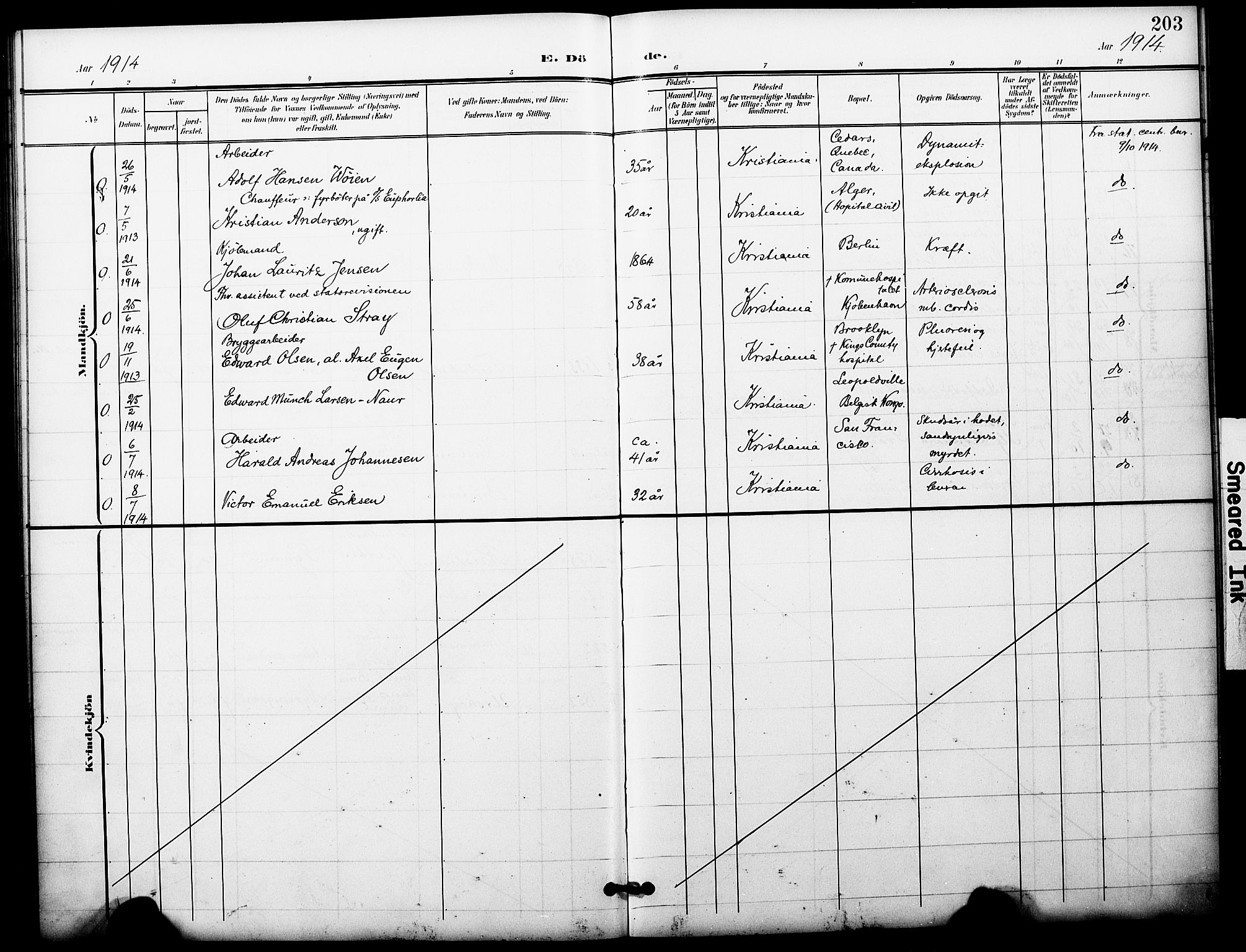 Oslo domkirke Kirkebøker, AV/SAO-A-10752/F/Fa/L0036: Parish register (official) no. 36, 1901-1919, p. 203