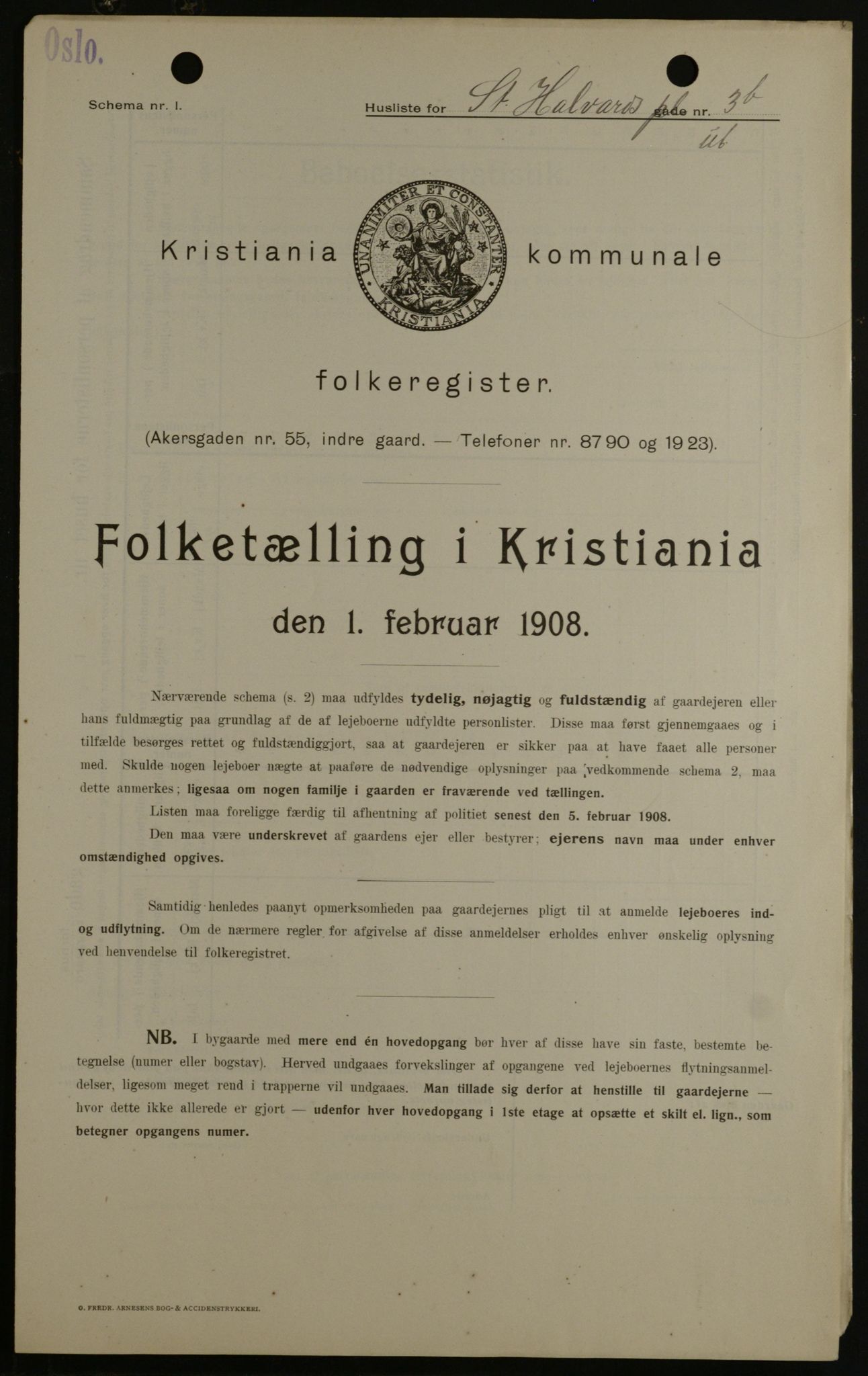 OBA, Municipal Census 1908 for Kristiania, 1908, p. 79265