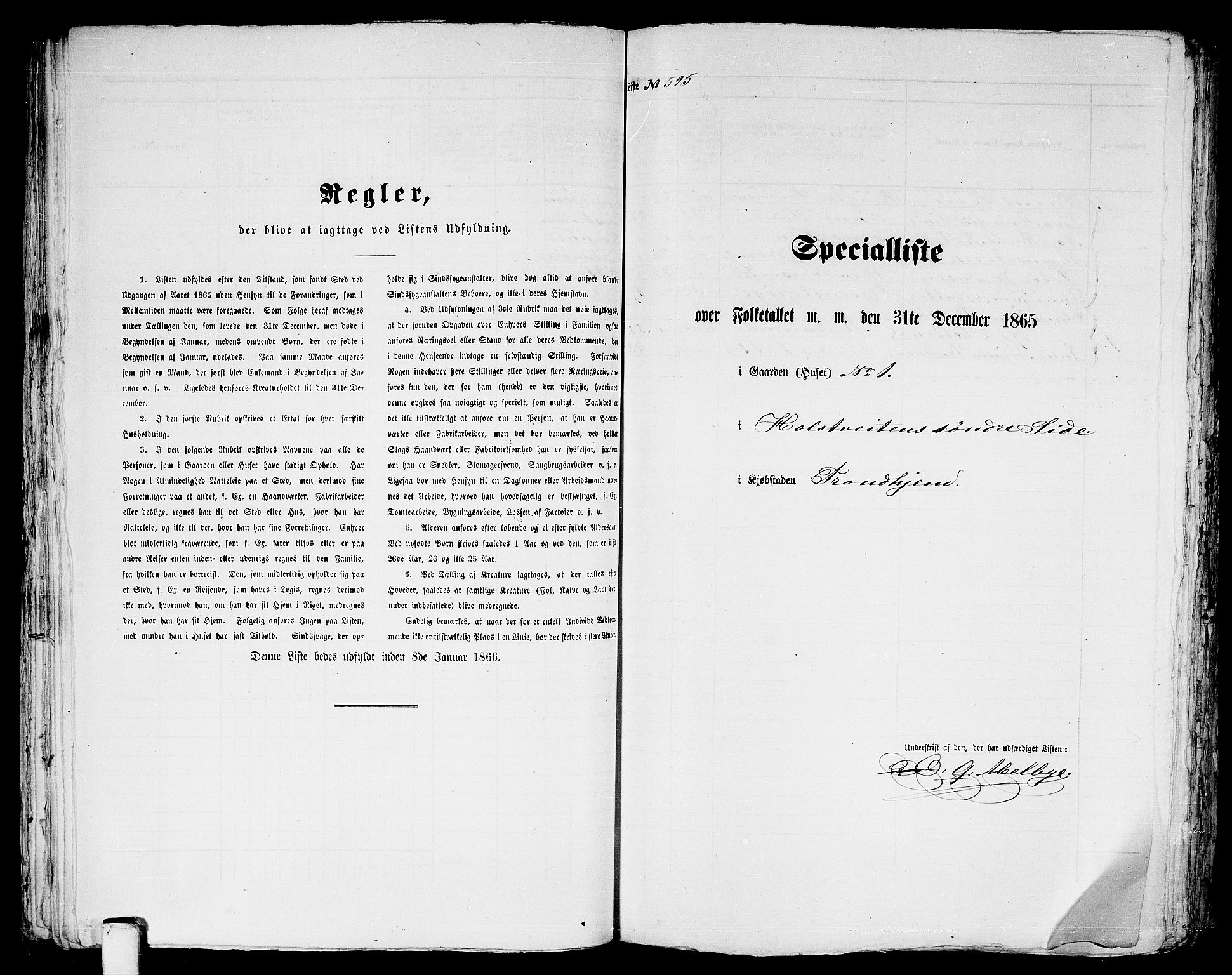 RA, 1865 census for Trondheim, 1865, p. 1238