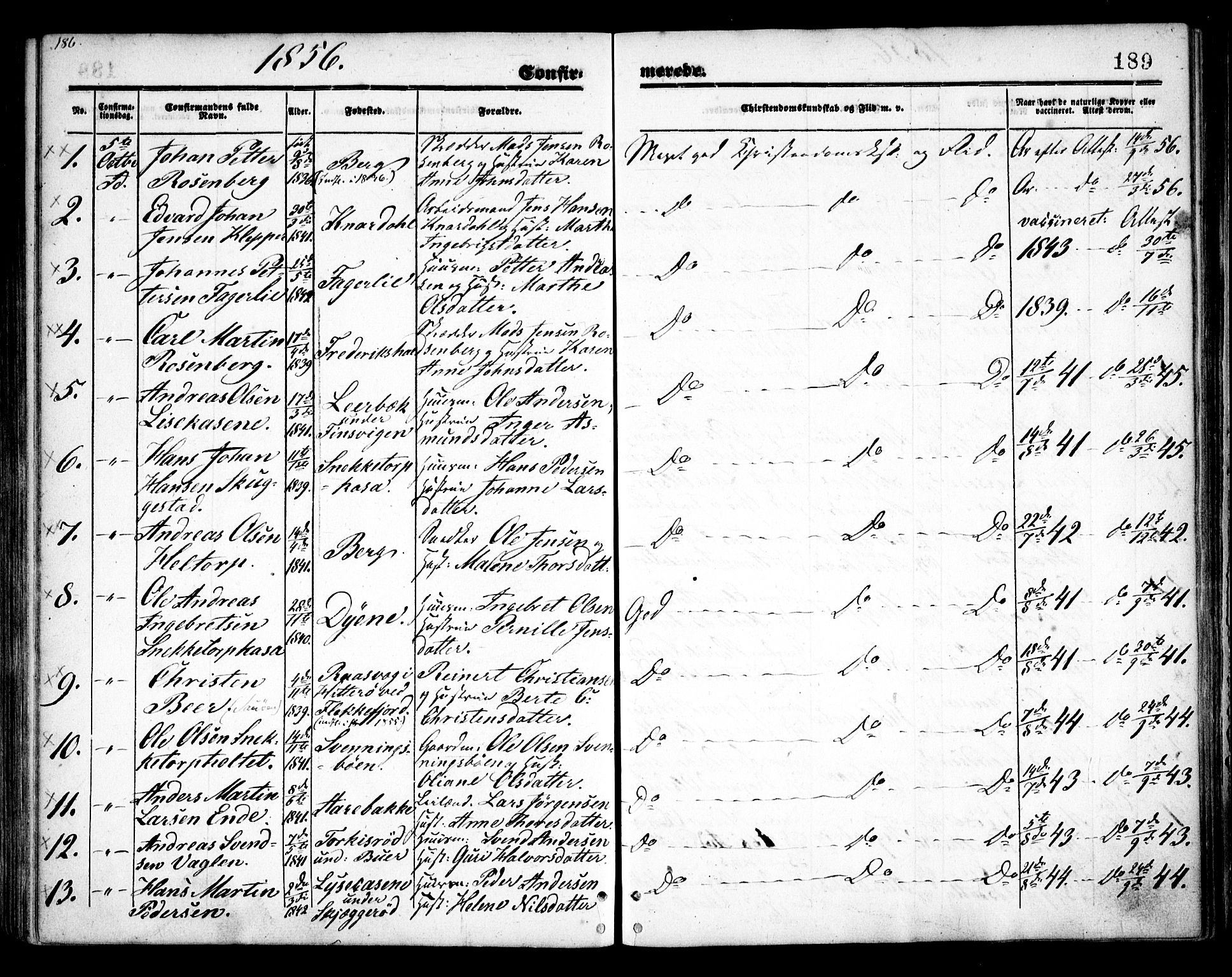 Idd prestekontor Kirkebøker, AV/SAO-A-10911/F/Fc/L0004a: Parish register (official) no. III 4A, 1848-1860, p. 189