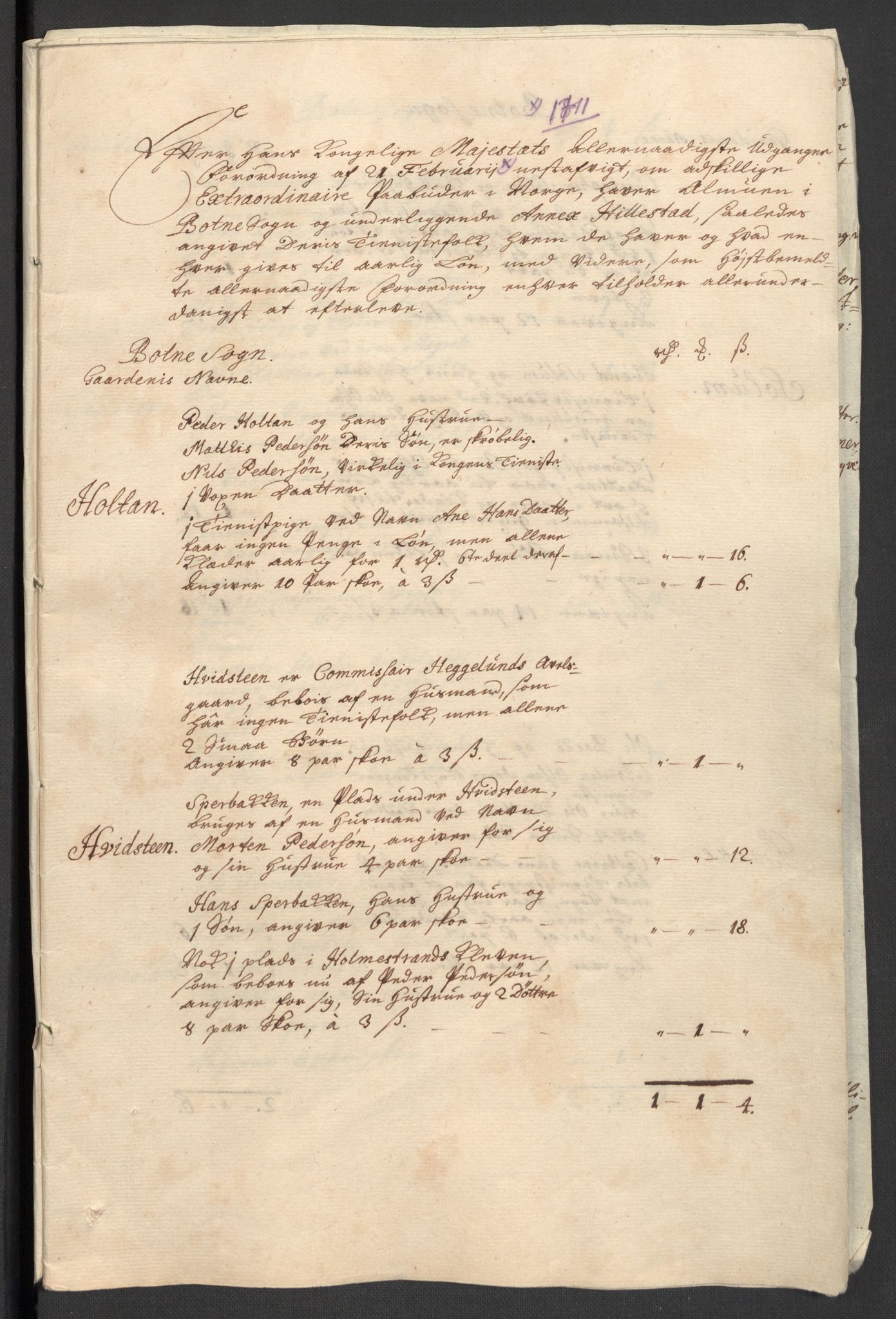Rentekammeret inntil 1814, Reviderte regnskaper, Fogderegnskap, RA/EA-4092/R32/L1876: Fogderegnskap Jarlsberg grevskap, 1711, p. 172