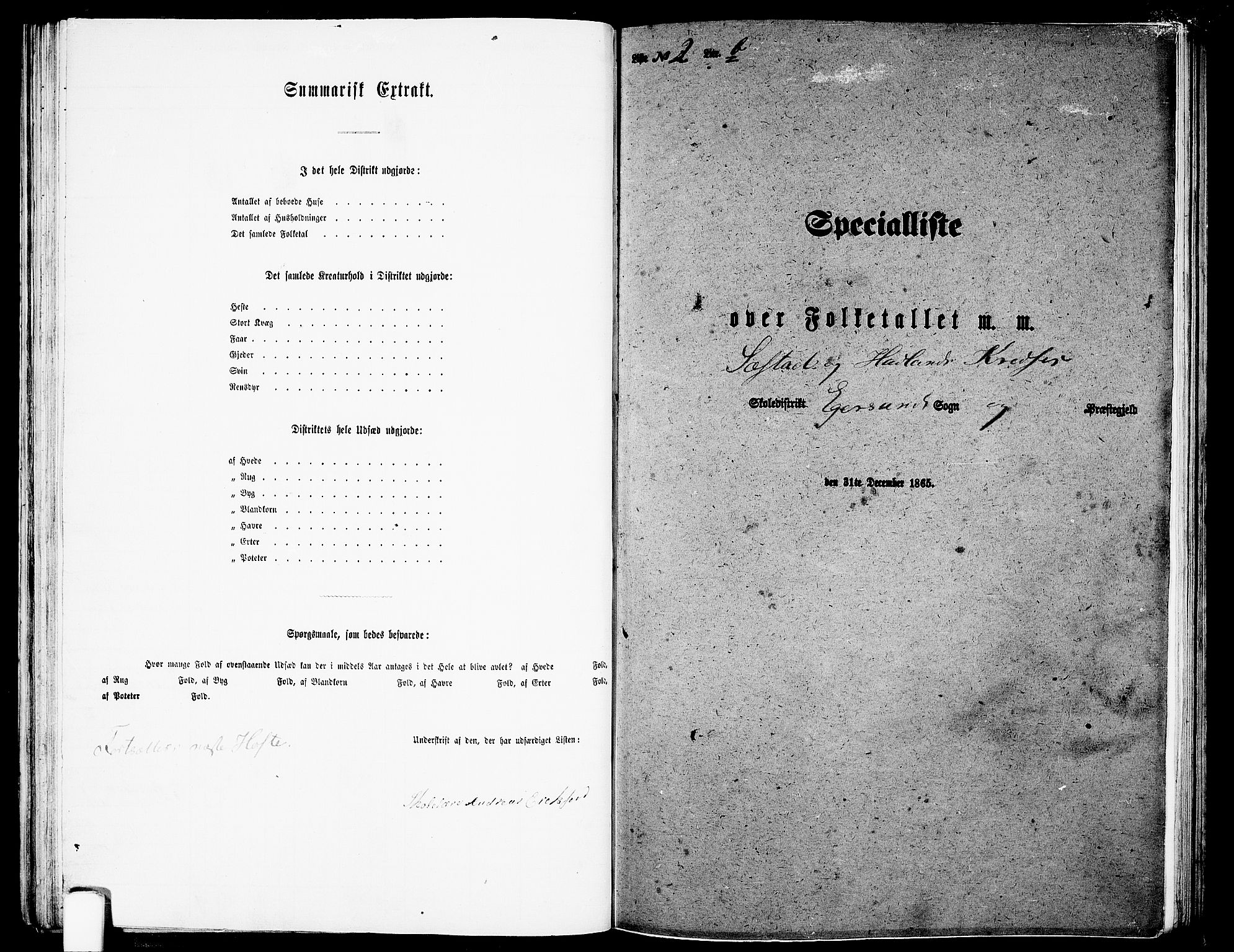 RA, 1865 census for Eigersund/Eigersund og Ogna, 1865, p. 51
