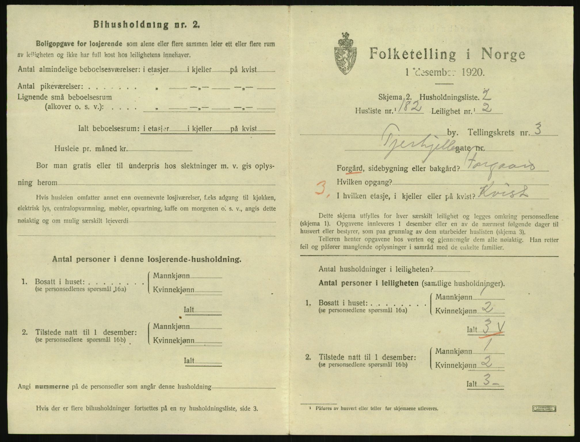 SAK, 1920 census for Risør, 1920, p. 3027