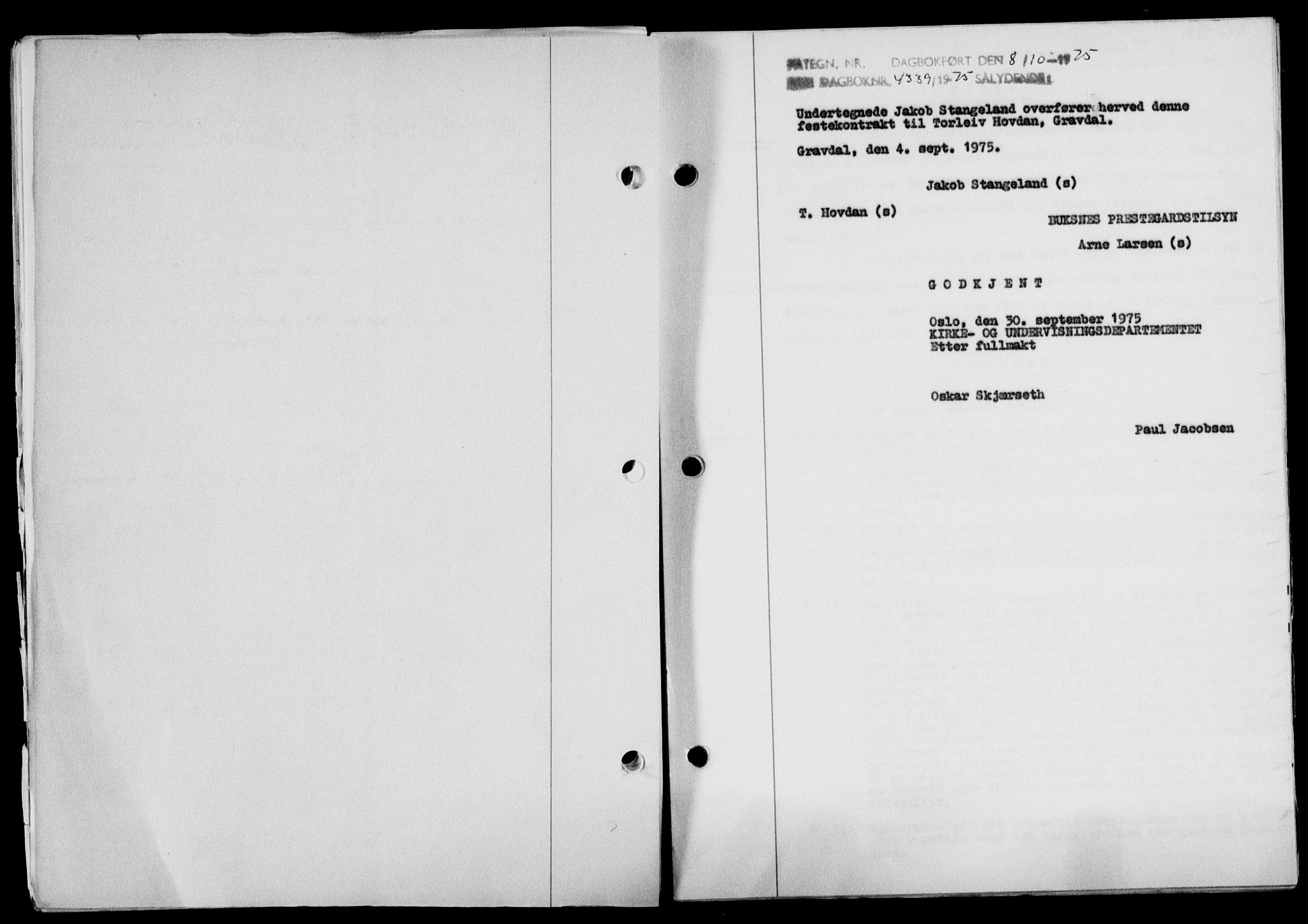 Lofoten sorenskriveri, SAT/A-0017/1/2/2C/L0024a: Mortgage book no. 24a, 1950-1950, Diary no: : 4339/1950