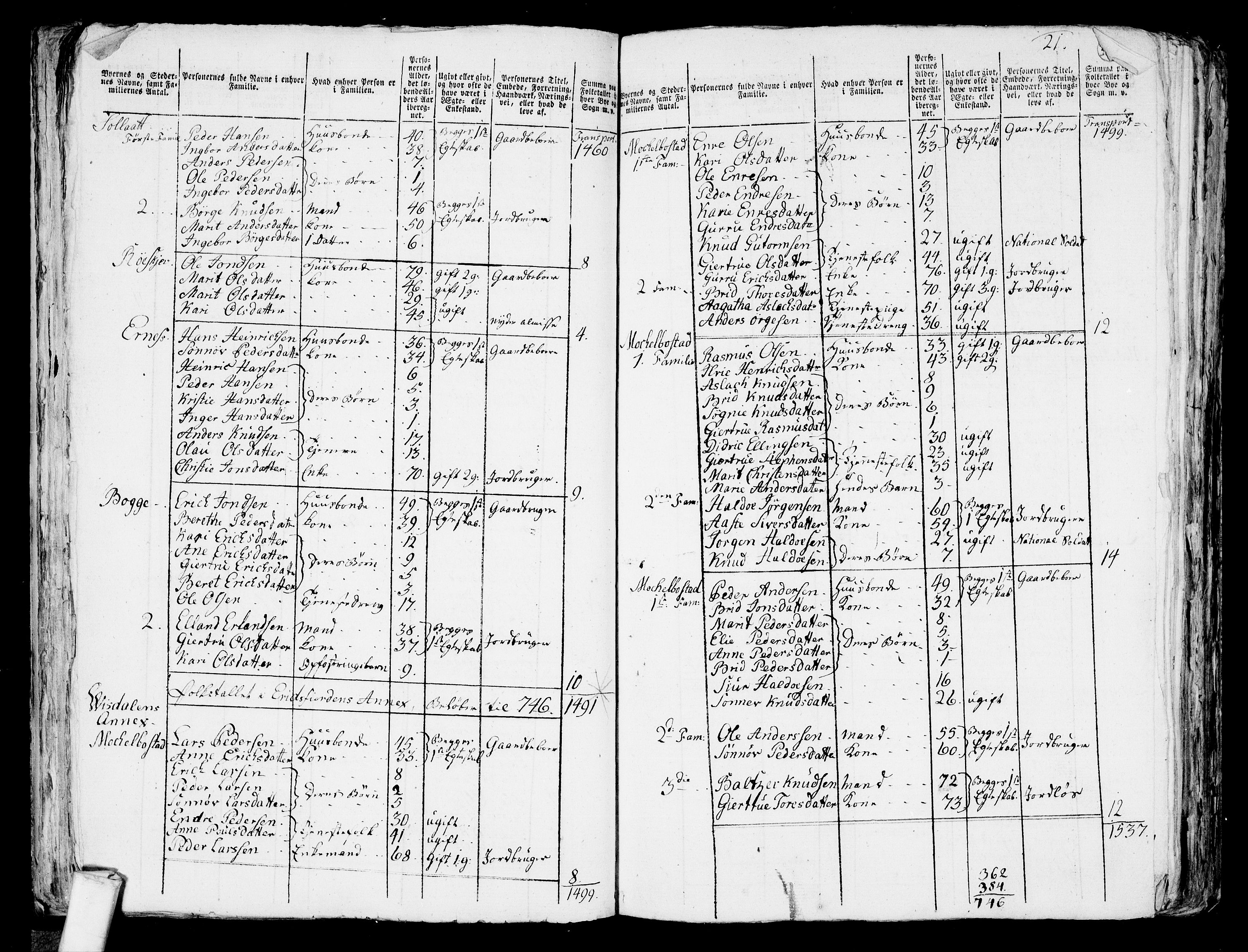 RA, 1801 census for 1543P Nesset, 1801, p. 357b-358a