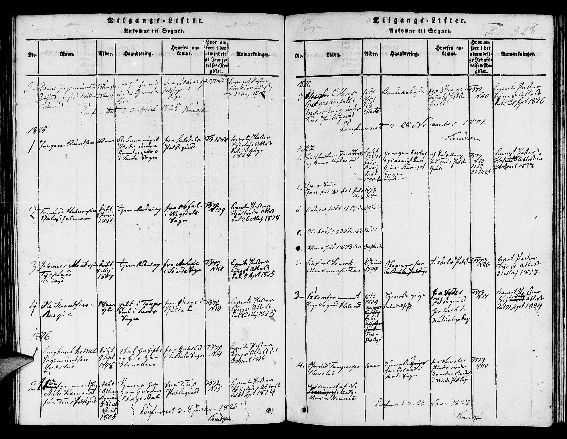 Jelsa sokneprestkontor, SAST/A-101842/01/V: Parish register (copy) no. B 1 /2, 1816-1828, p. 328