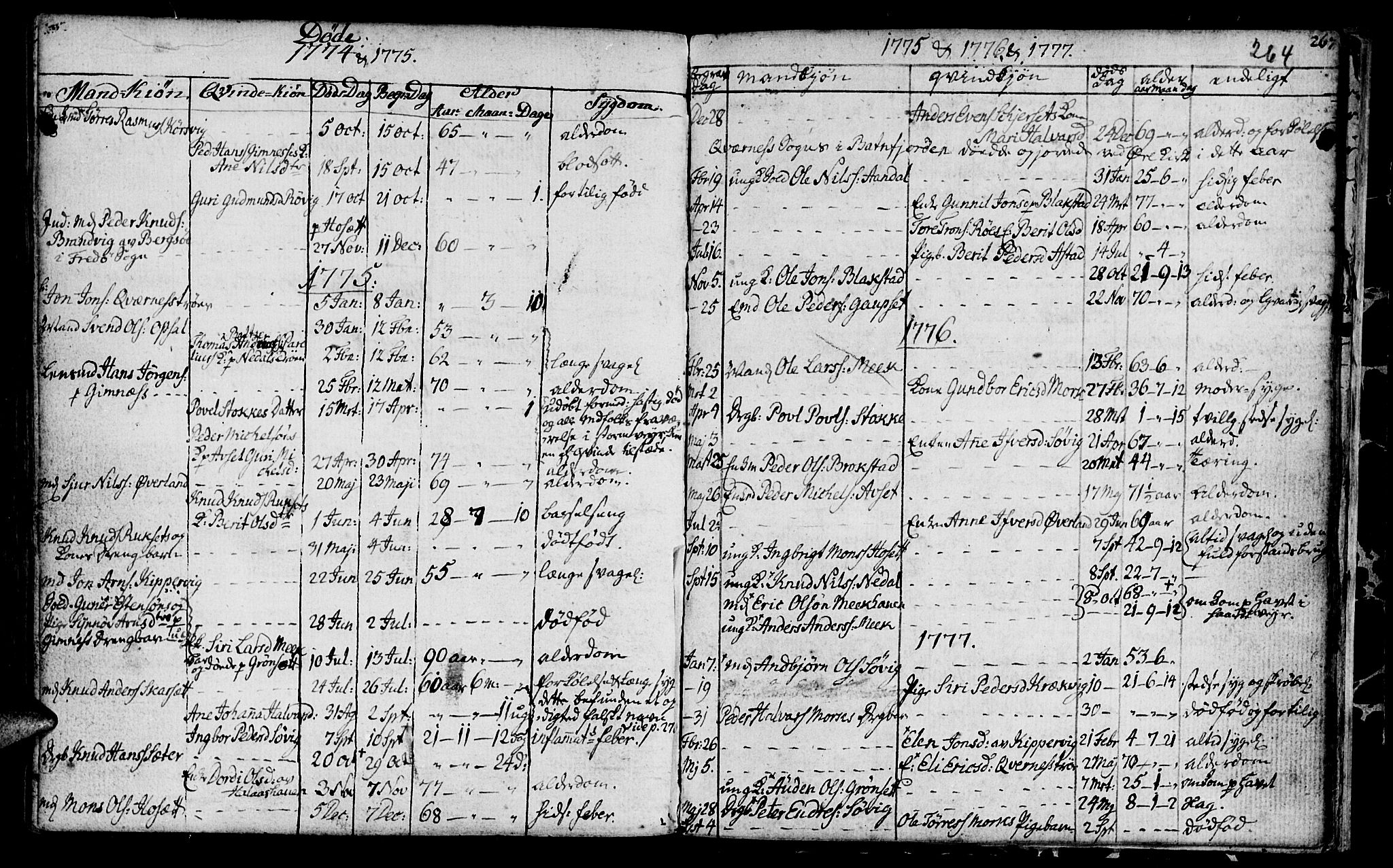 Ministerialprotokoller, klokkerbøker og fødselsregistre - Møre og Romsdal, SAT/A-1454/568/L0798: Parish register (official) no. 568A07, 1753-1780, p. 263-264