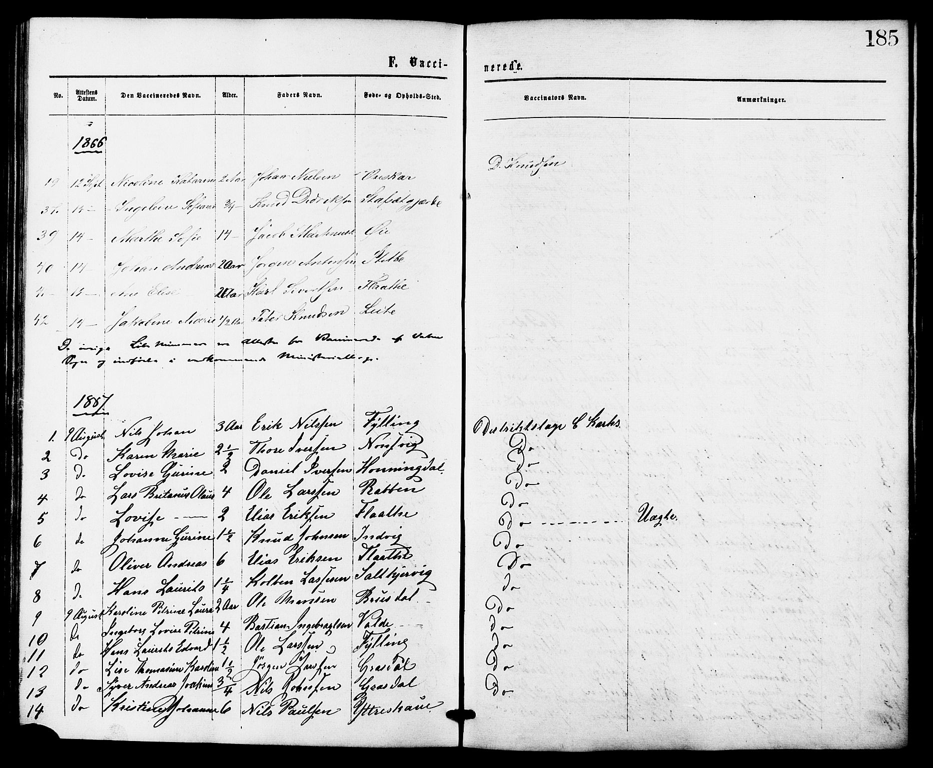 Ministerialprotokoller, klokkerbøker og fødselsregistre - Møre og Romsdal, AV/SAT-A-1454/524/L0355: Parish register (official) no. 524A07, 1864-1879, p. 185