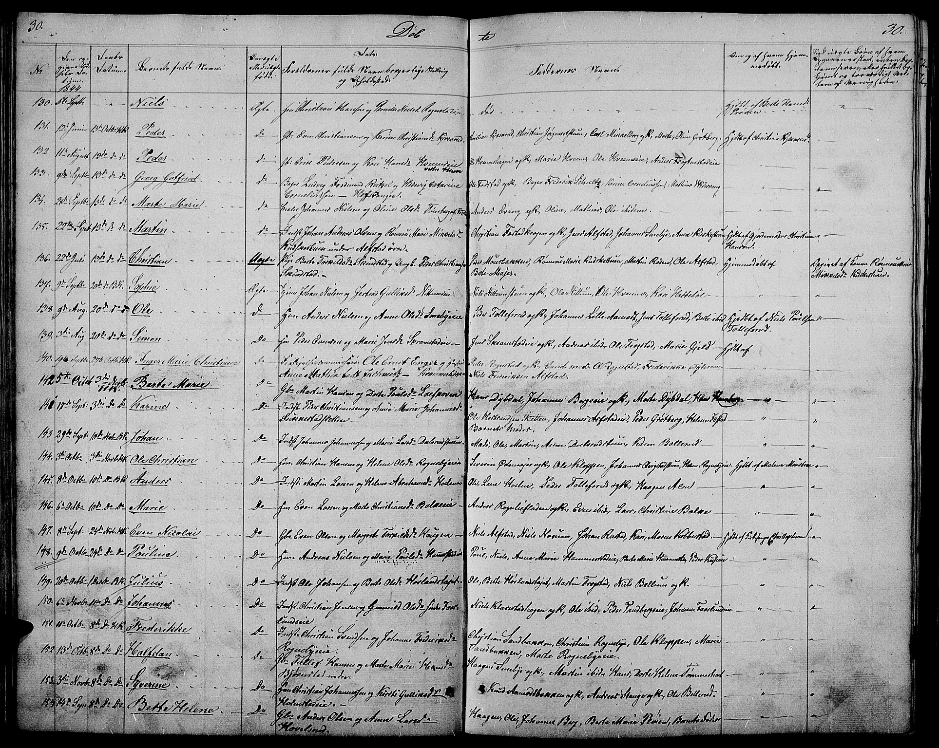 Østre Toten prestekontor, SAH/PREST-104/H/Ha/Hab/L0002: Parish register (copy) no. 2, 1840-1847, p. 30