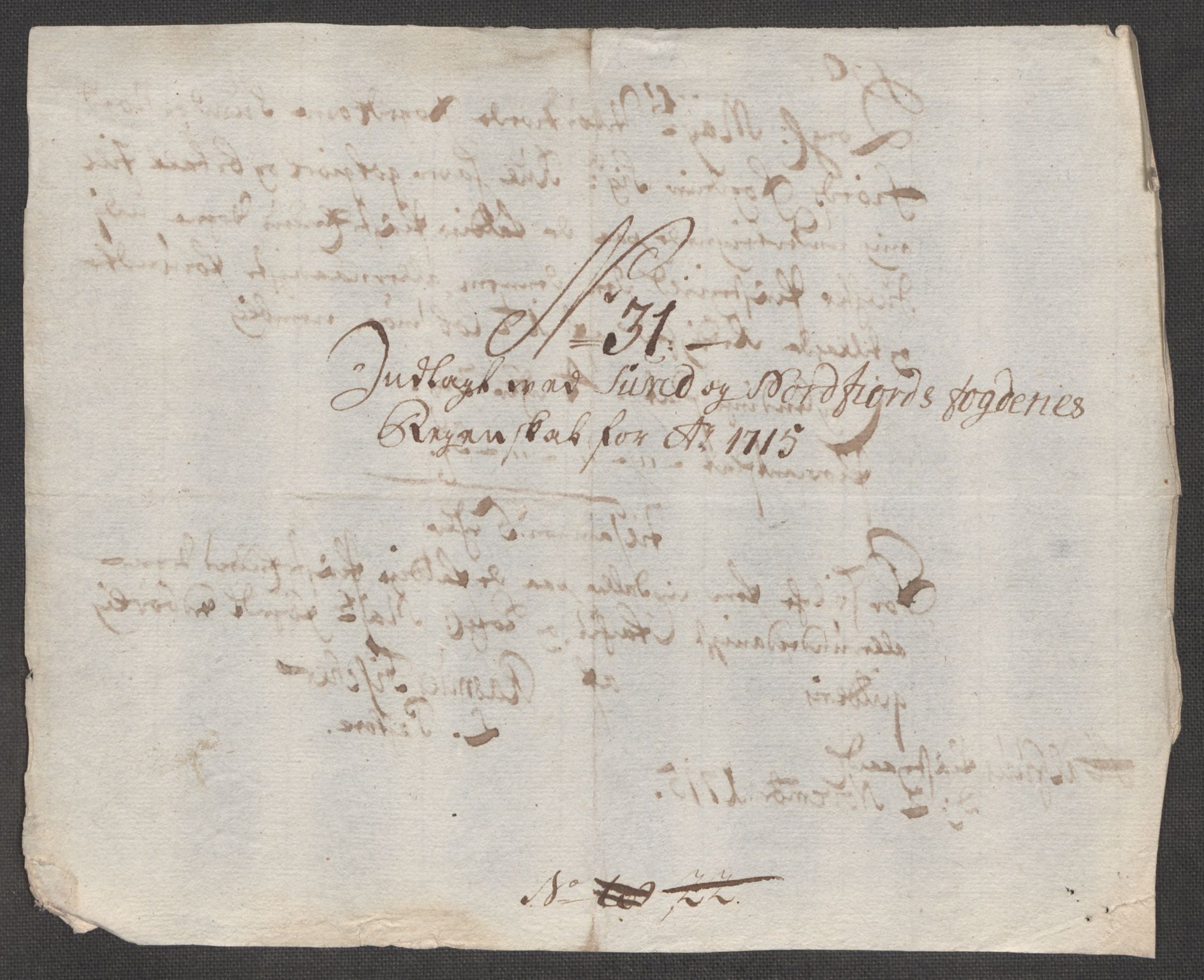 Rentekammeret inntil 1814, Reviderte regnskaper, Fogderegnskap, AV/RA-EA-4092/R53/L3439: Fogderegnskap Sunn- og Nordfjord, 1715, p. 504