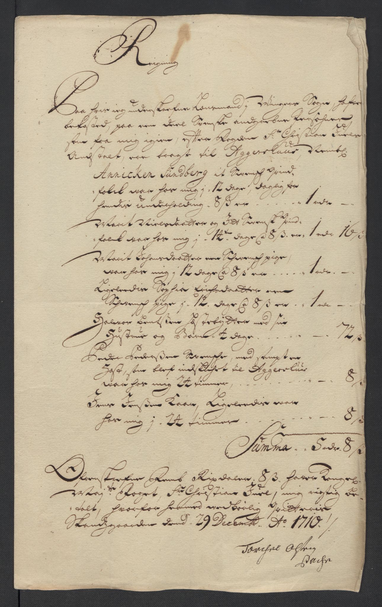 Rentekammeret inntil 1814, Reviderte regnskaper, Fogderegnskap, RA/EA-4092/R13/L0847: Fogderegnskap Solør, Odal og Østerdal, 1710, p. 52