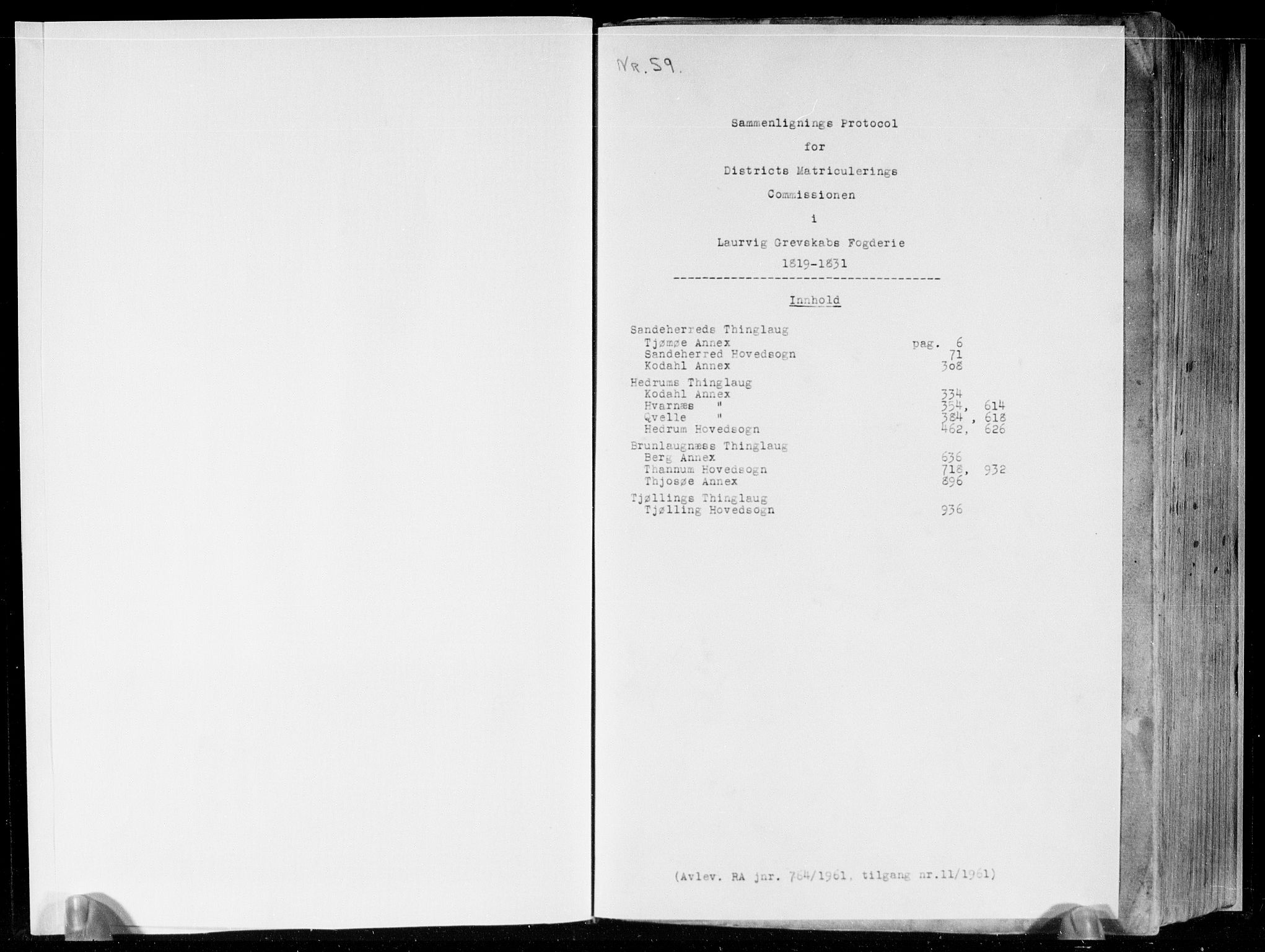 Hovedmatrikkelkommisjonen, AV/RA-S-1529, 1819-1831