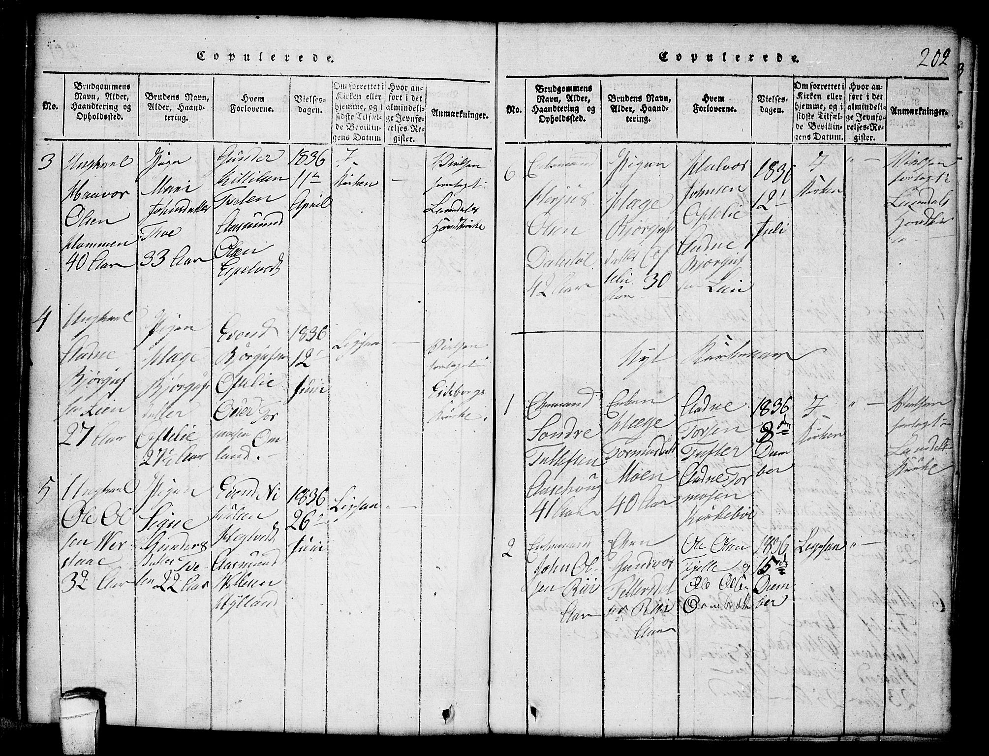 Lårdal kirkebøker, SAKO/A-284/G/Gc/L0001: Parish register (copy) no. III 1, 1815-1854, p. 202