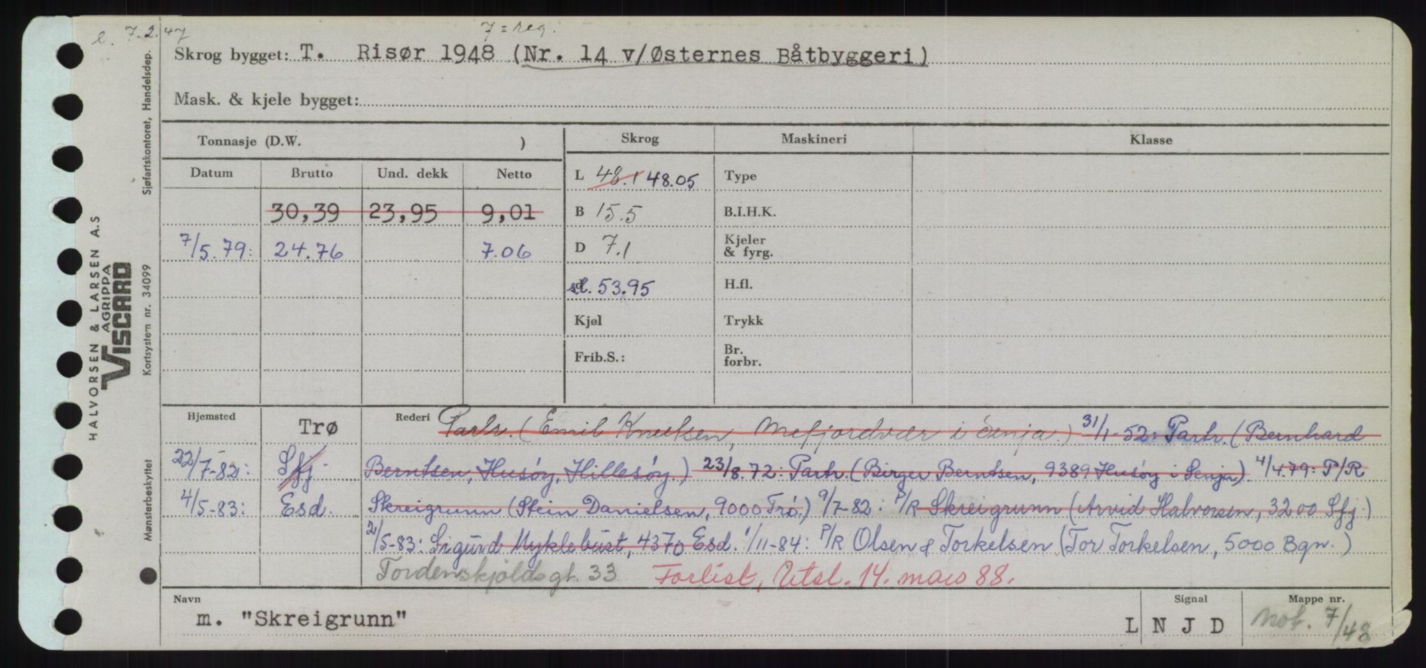 Sjøfartsdirektoratet med forløpere, Skipsmålingen, AV/RA-S-1627/H/Hd/L0034: Fartøy, Sk-Slå, p. 273